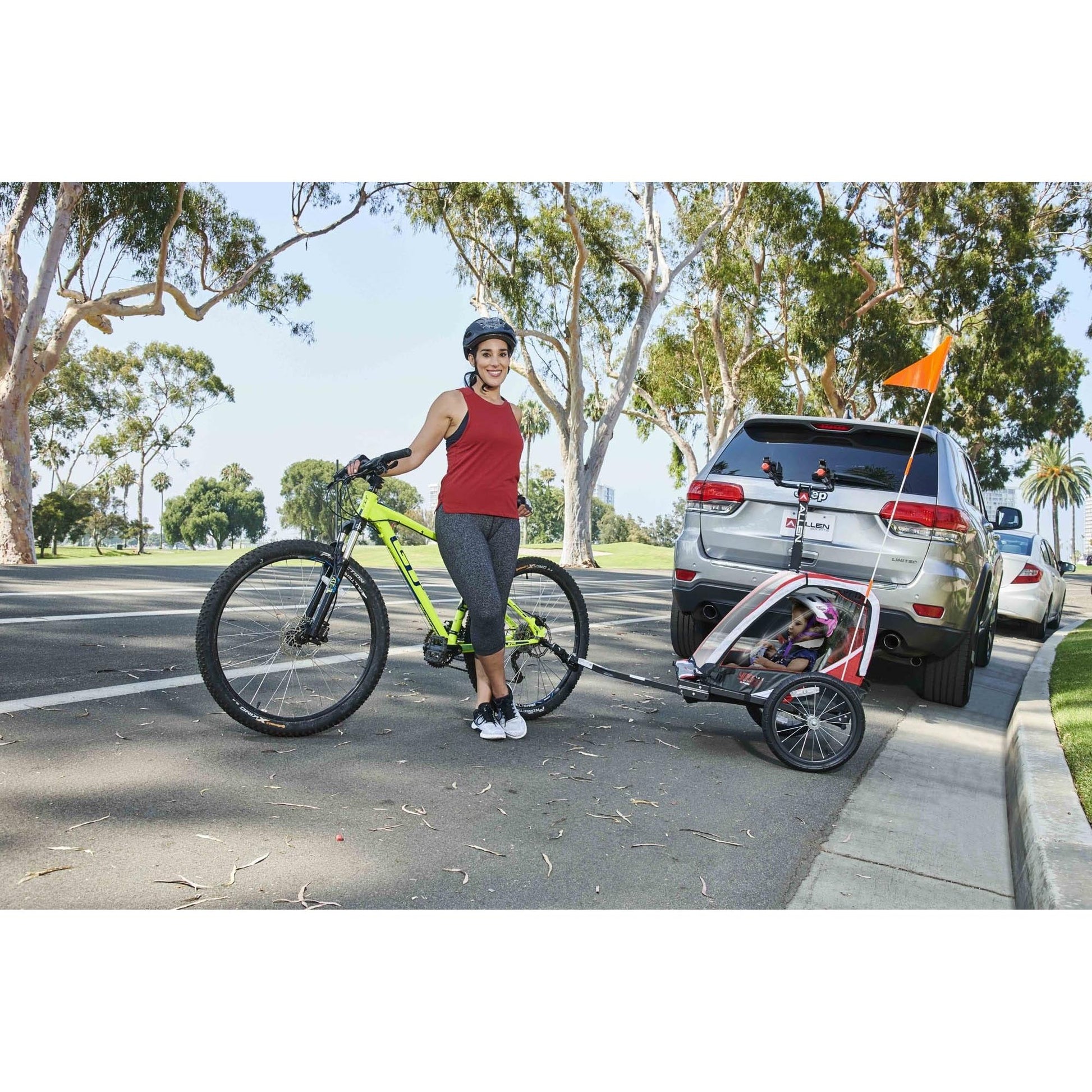 Allen Deluxe 2 Child Trailer Red