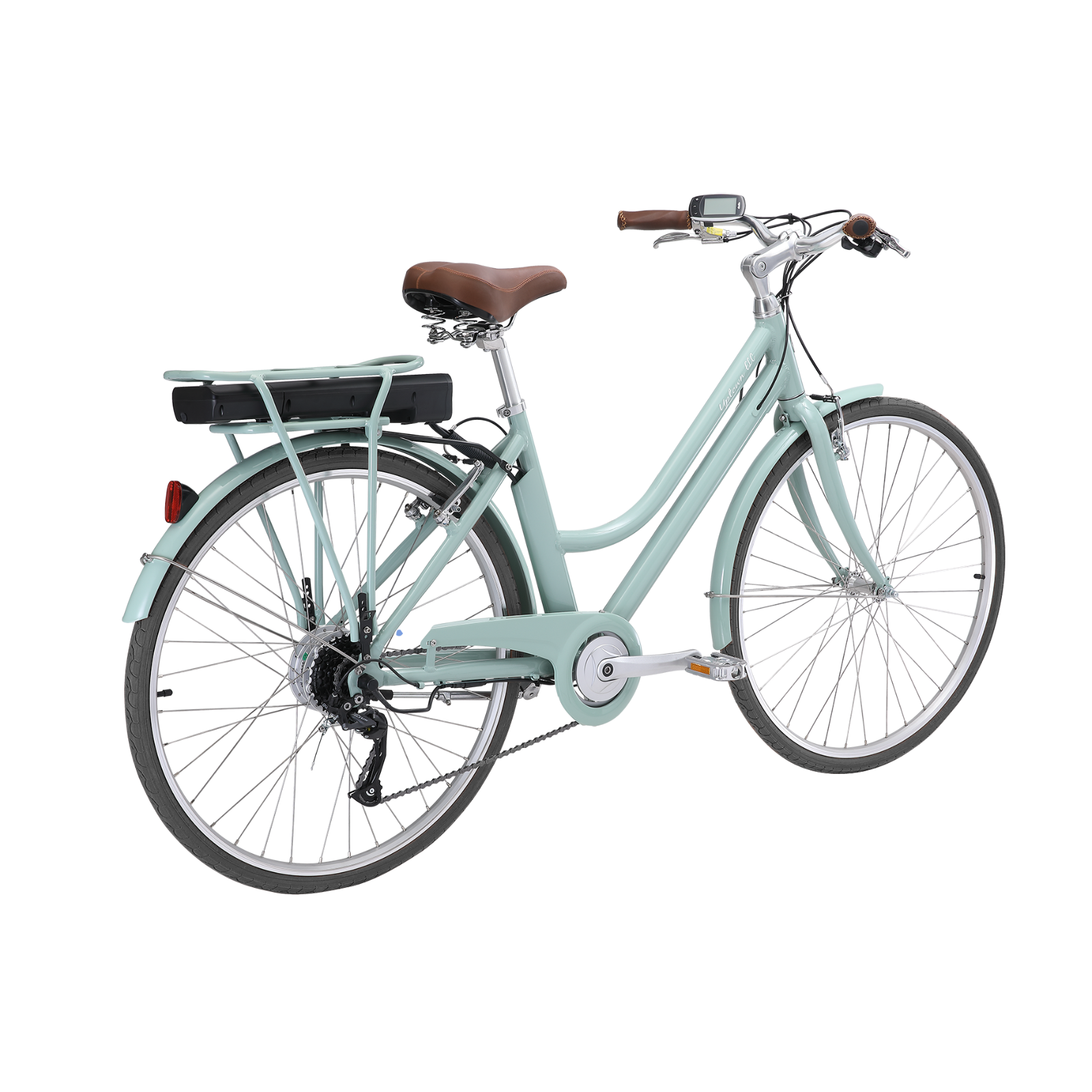 Pedal Uptown ELC Electric Vintage Cruiser Bike Sage