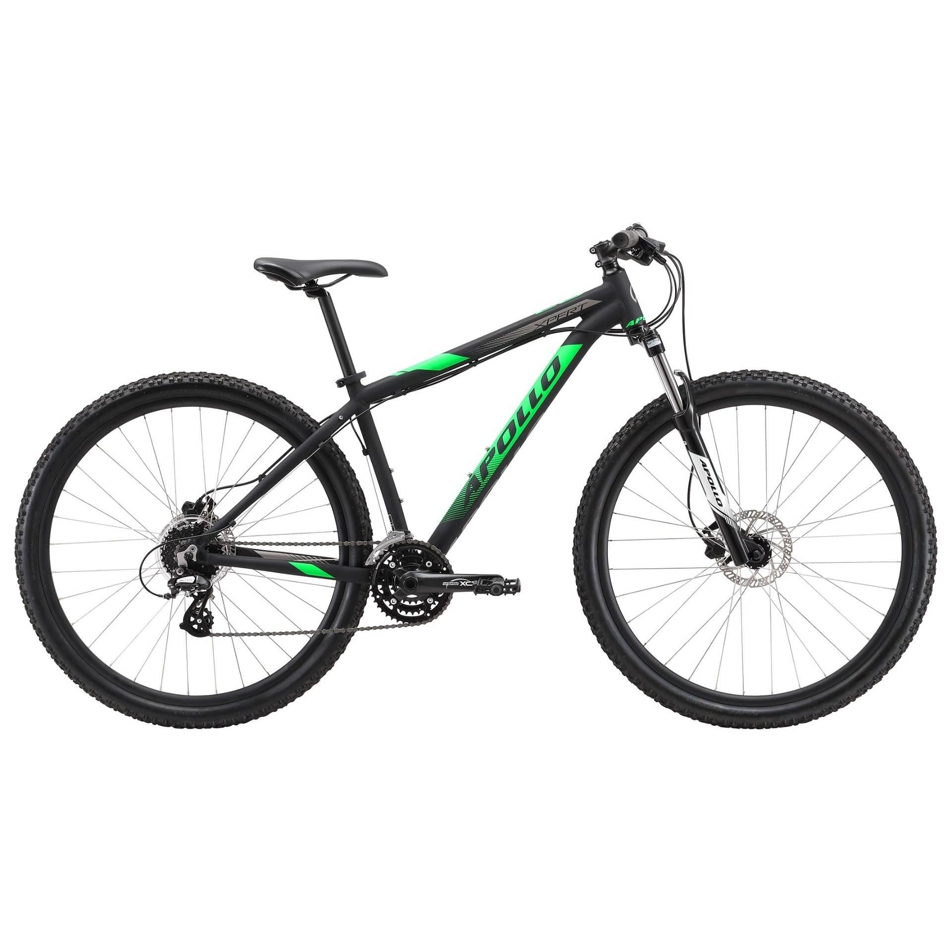 apollo mountainbike Apollo Xpert 20 Mountain Bike Matte Black/Neon Green/Charcoal