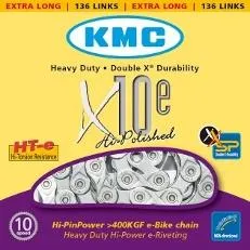 KMC X10E 10 Speed E-Bike Chain with Higher Pin Power