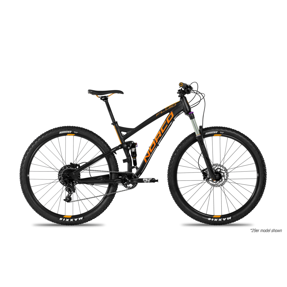 Norco Fluid 3 FS 27.5inch Mountain Bike Black Orange