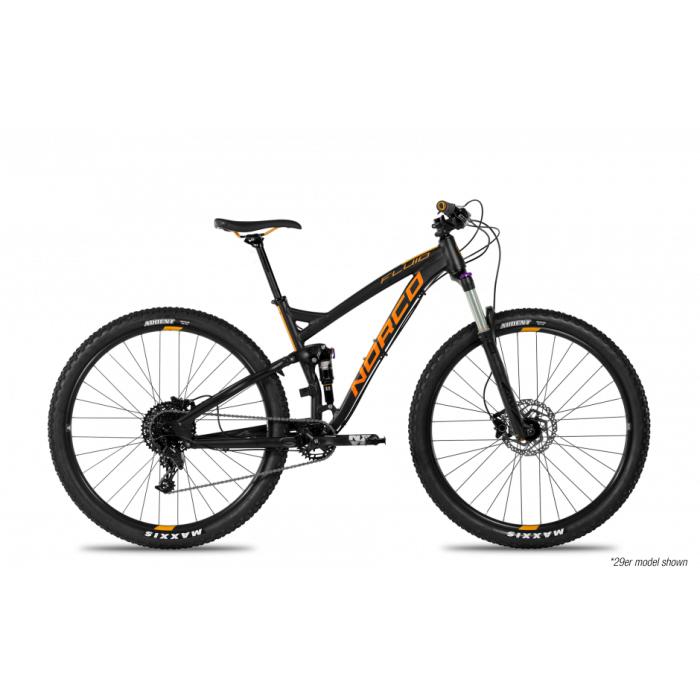Norco Fluid 3 FS Mountain Bike Black Orange 29inch