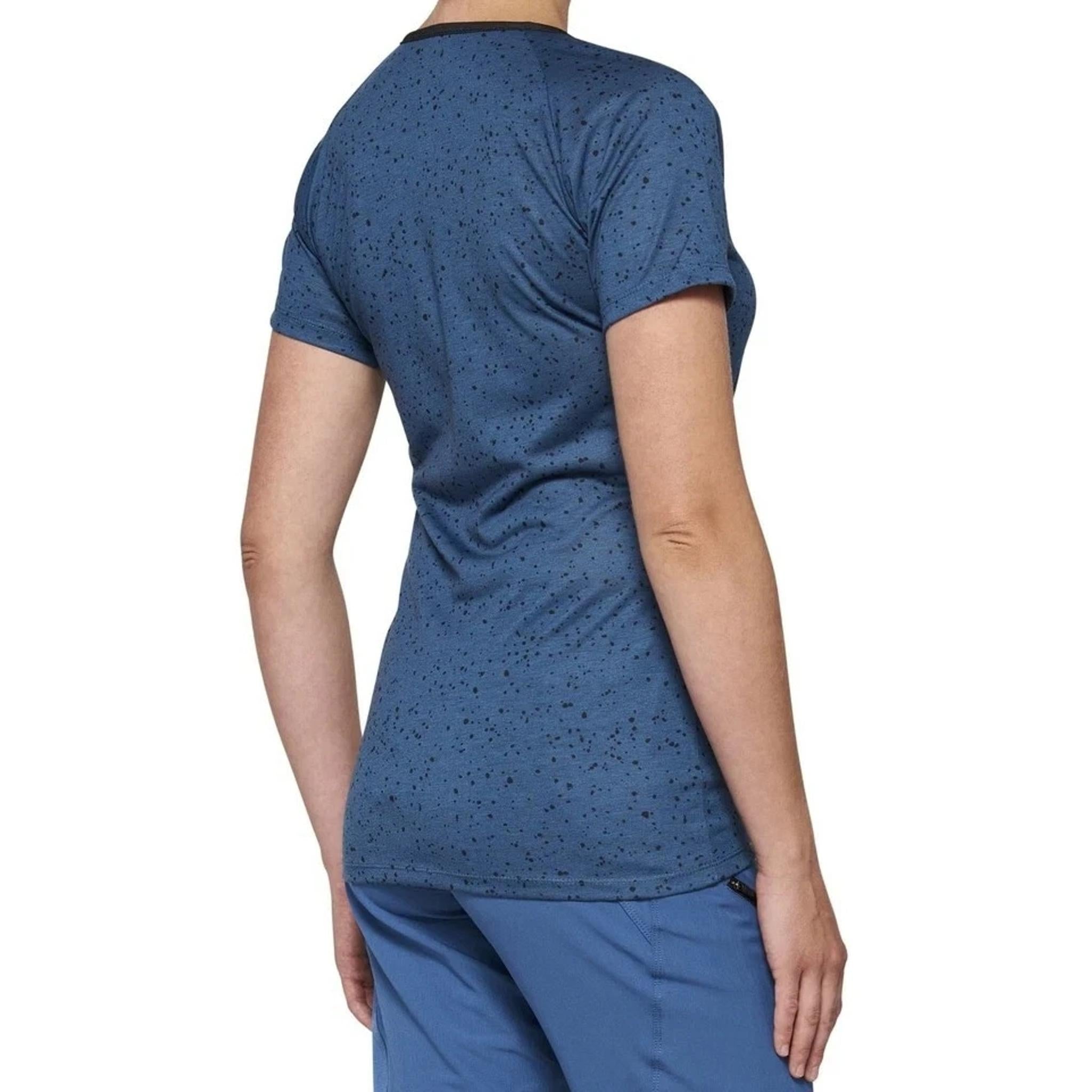 100% Airmatic Women's Short Sleeve Jersey Slate Blue