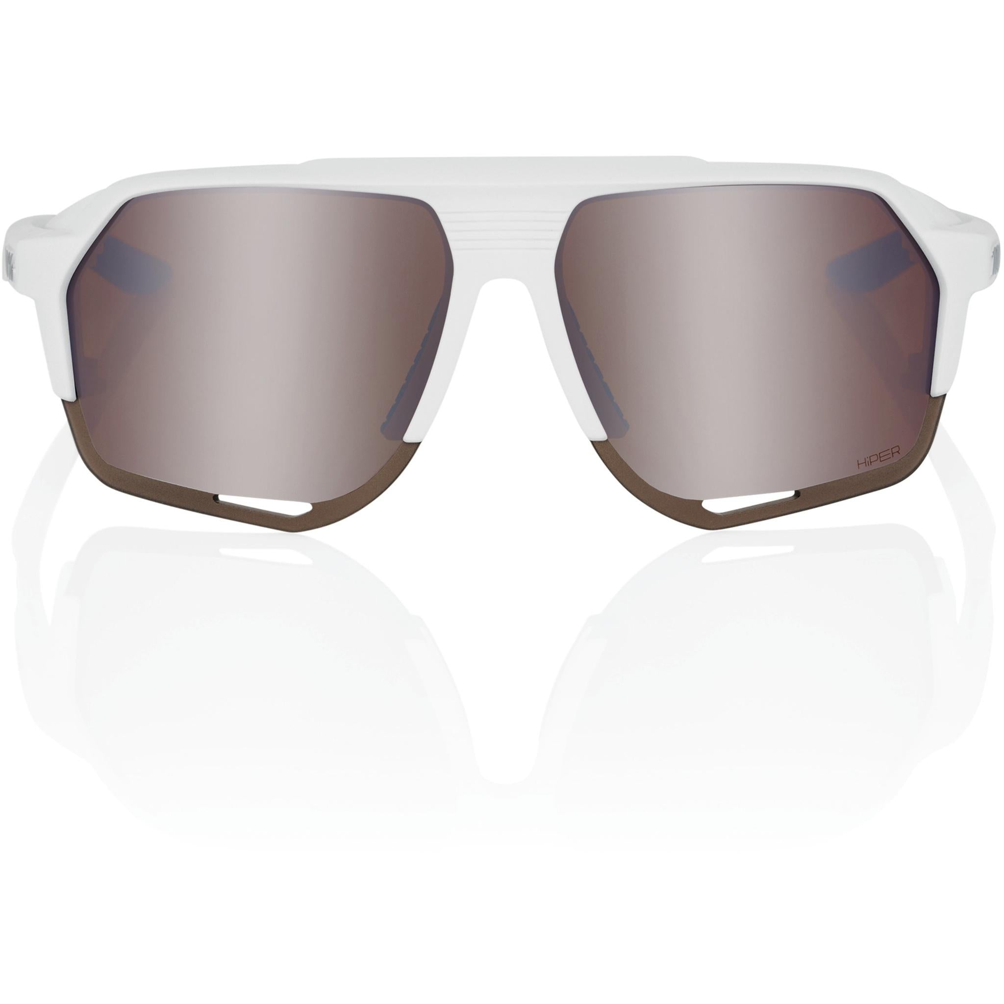 100% Norvik Sunglasses Soft Tact White - HiPER Silver Lens