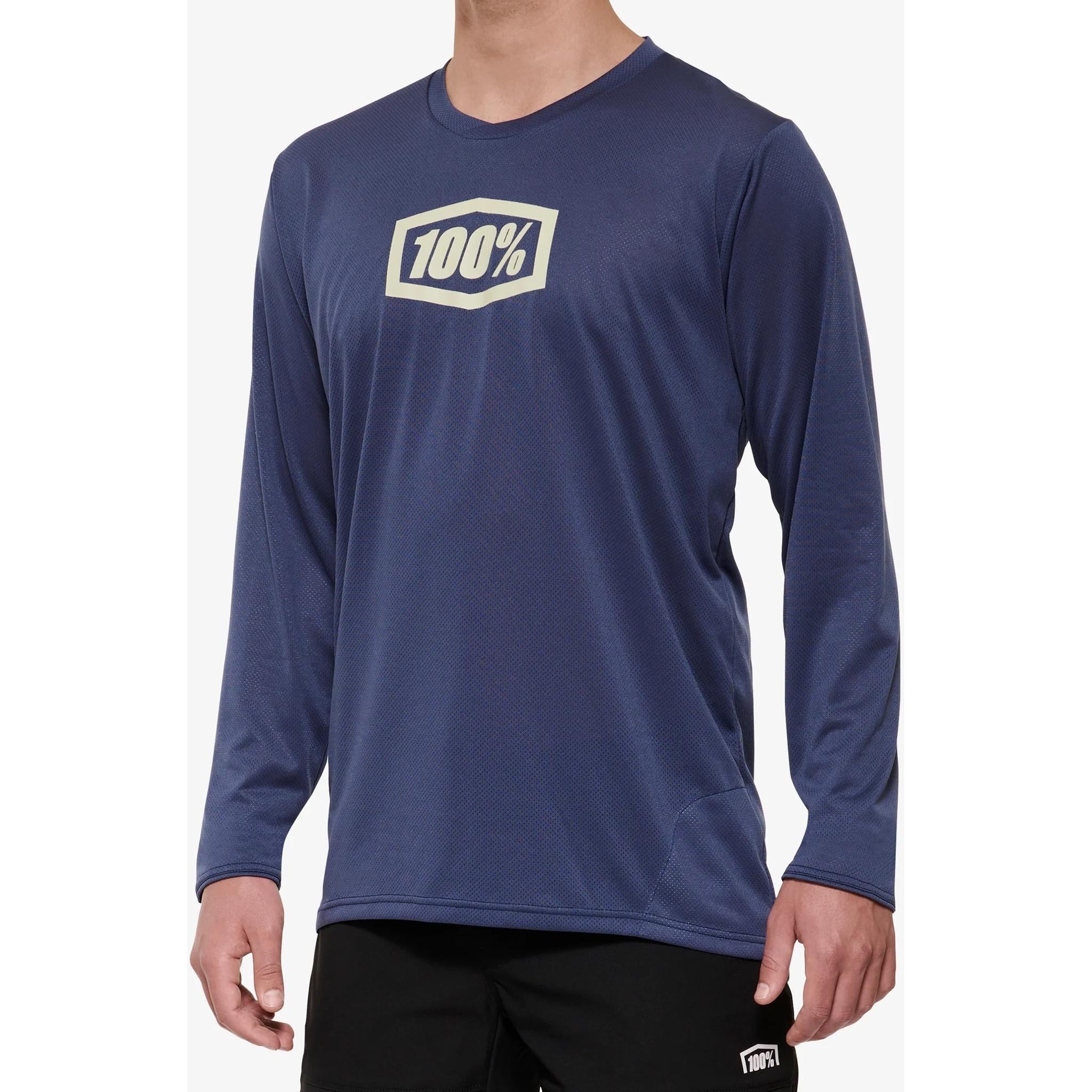 100% Ridecamp Long Sleeve Jersey Indigo