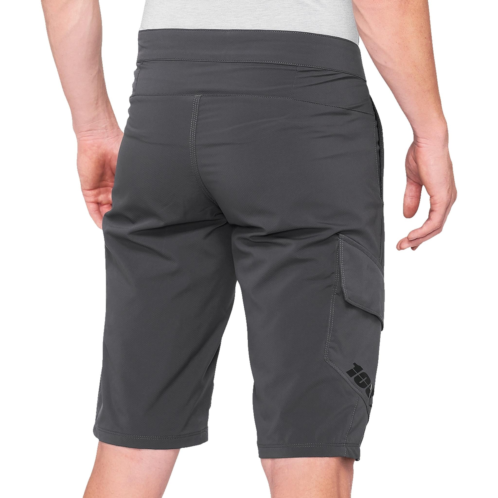 100% Ridecamp Shorts Charcoal