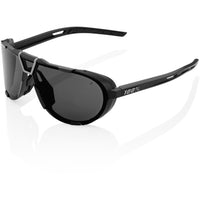 100% Westcraft Sunglasses Soft Tact Matte Black with Smoke Mirror Lens