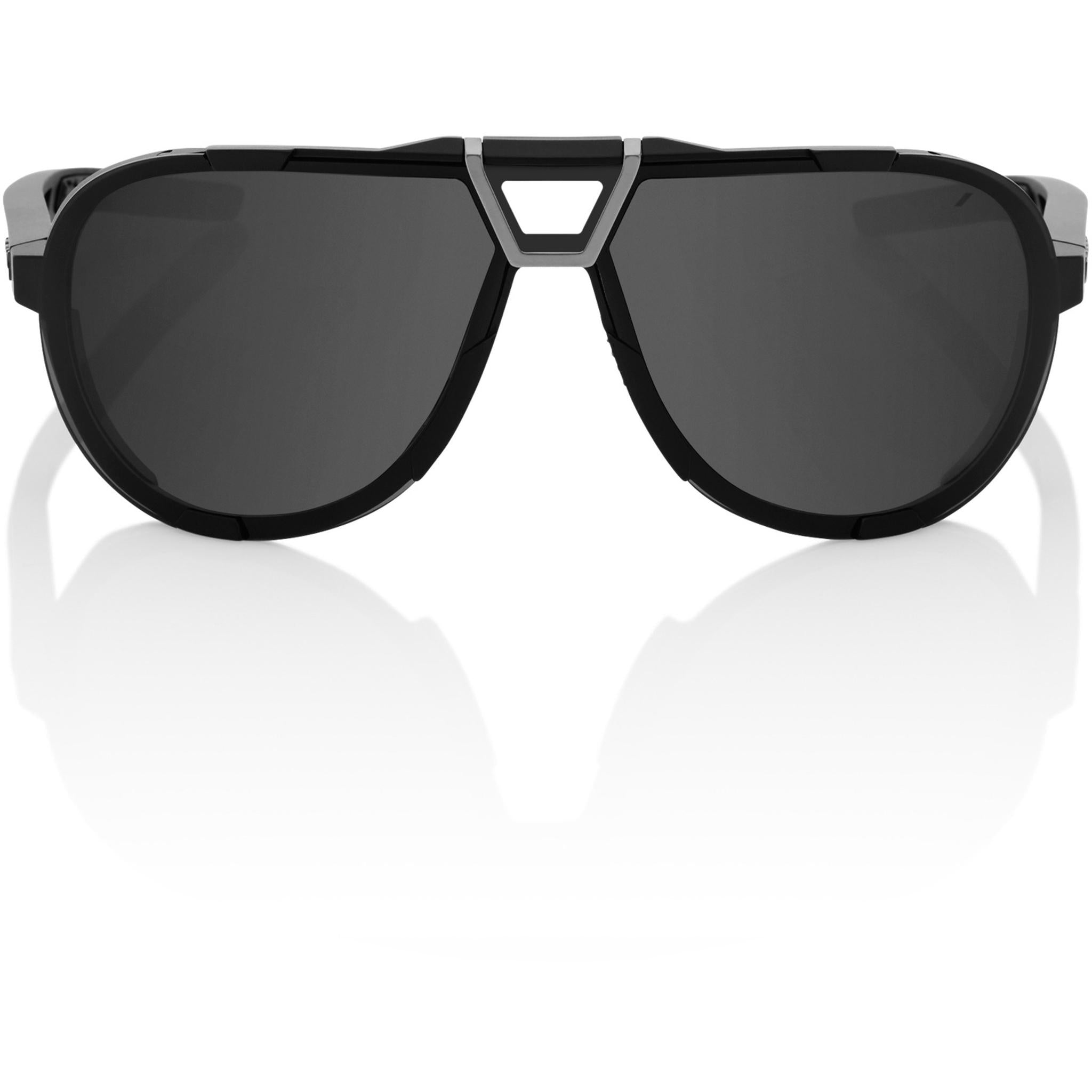 100% Westcraft Sunglasses Soft Tact Matte Black with Smoke Mirror Lens
