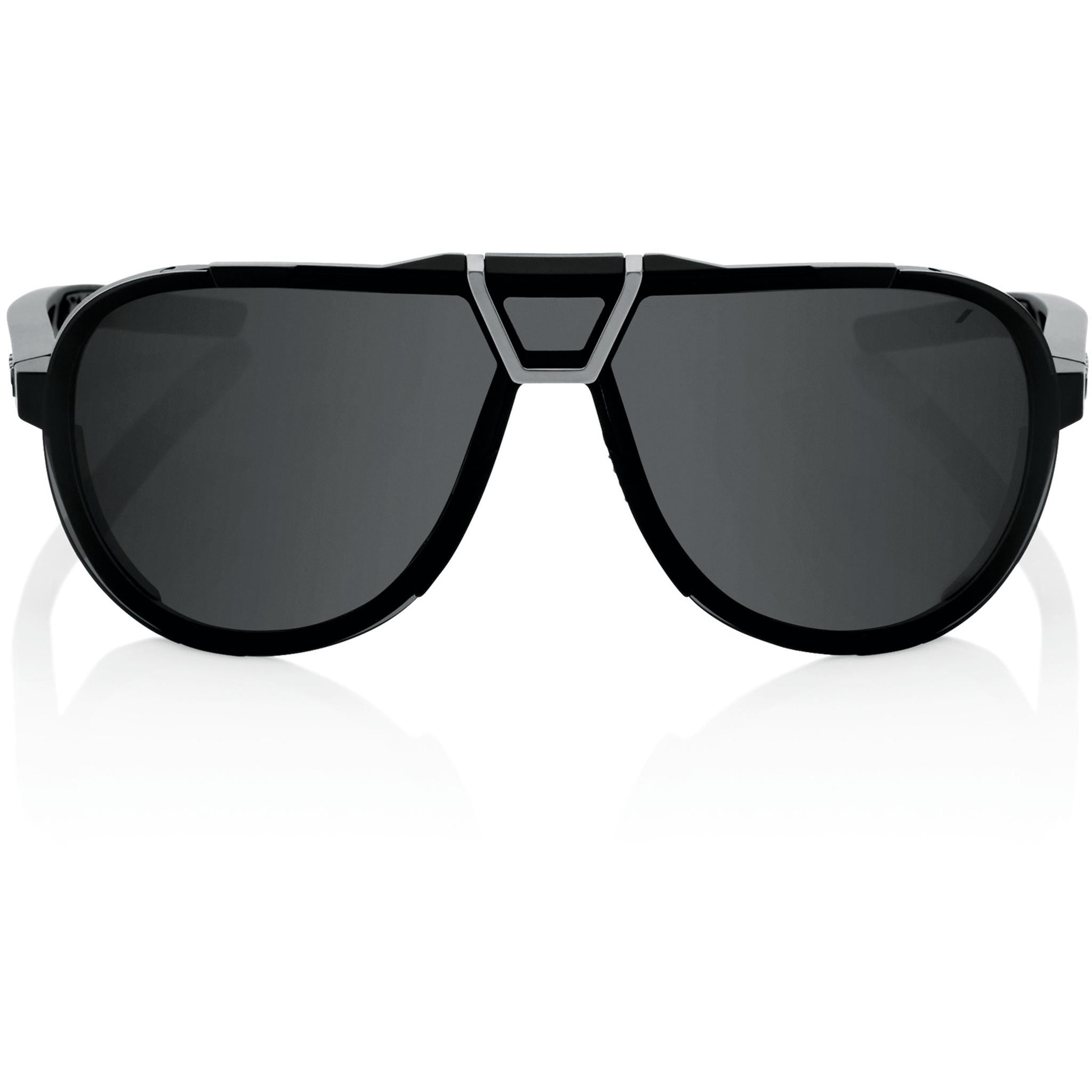 100% Westcraft Sunglasses Soft Tact Matte Black with Smoke Mirror Lens