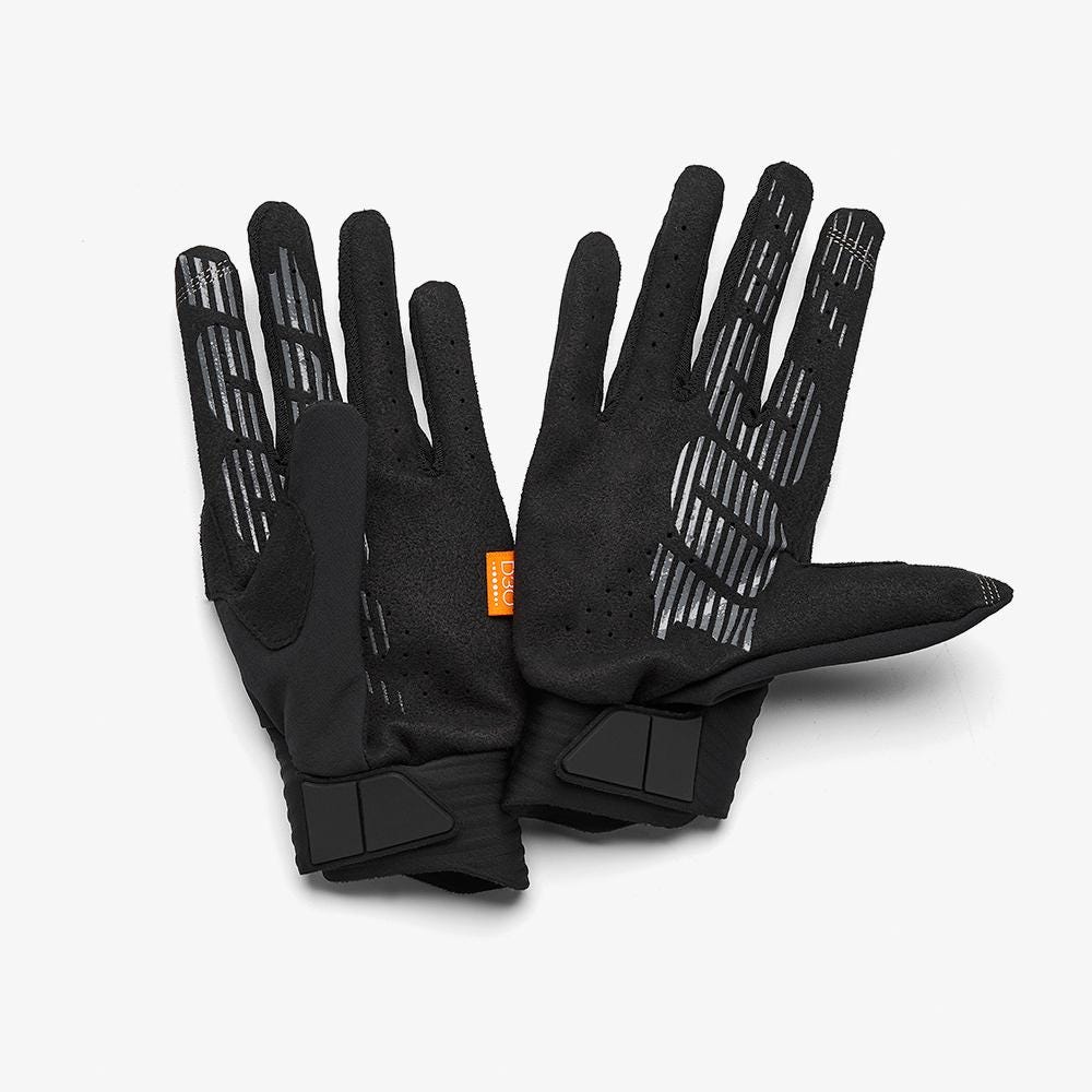 100% Cognito D30 Full Finger Gloves Fluo Yellow/Black