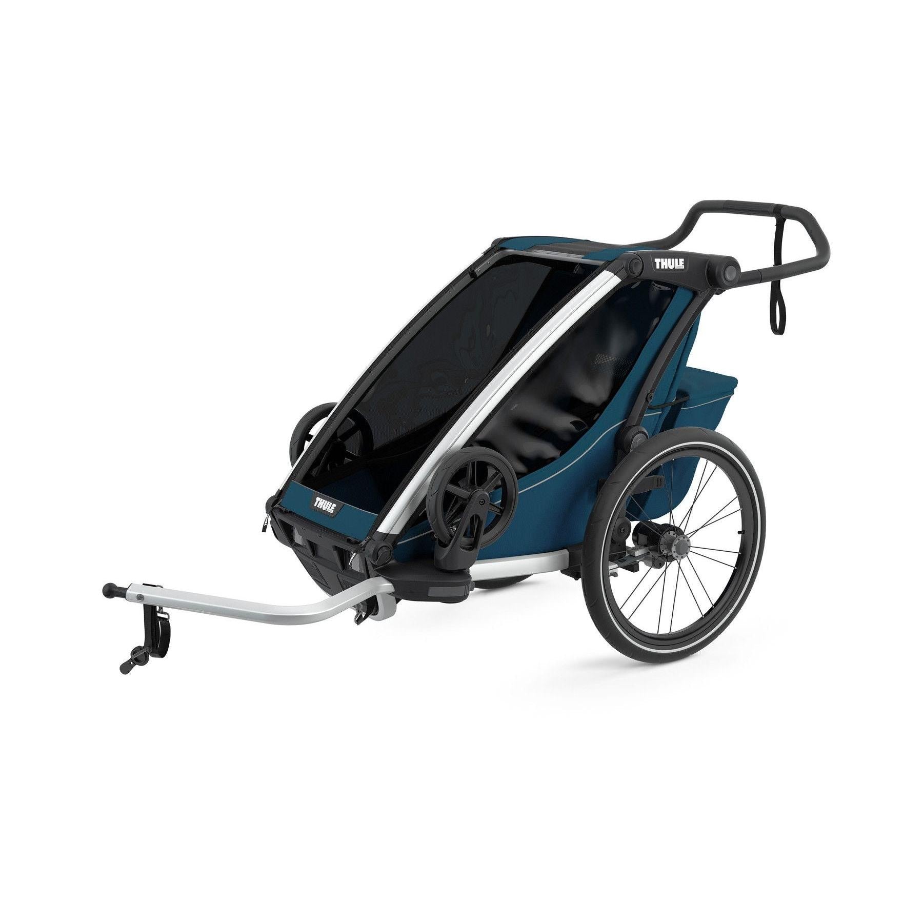 Thule Chariot Cross 1-Seat Child Trailer Aluminum/Majolica Blue