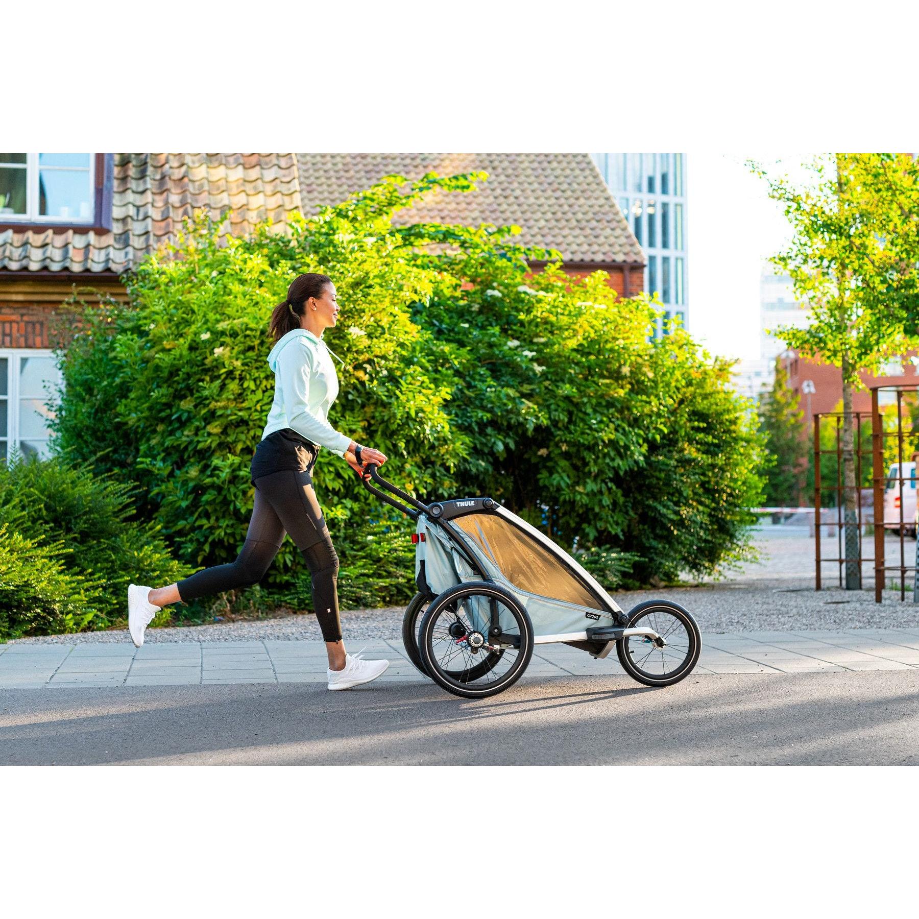 Thule Chariot Cross 1-Seat Child Trailer Aluminum/Majolica Blue