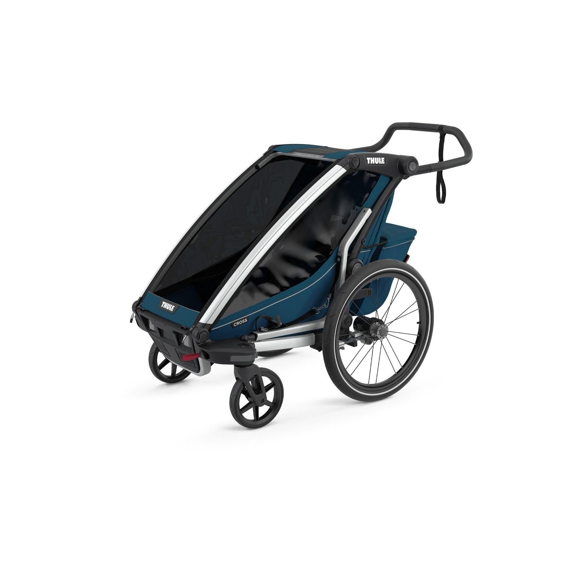 Thule Chariot Cross 1-Seat Child Trailer Aluminum/Majolica Blue