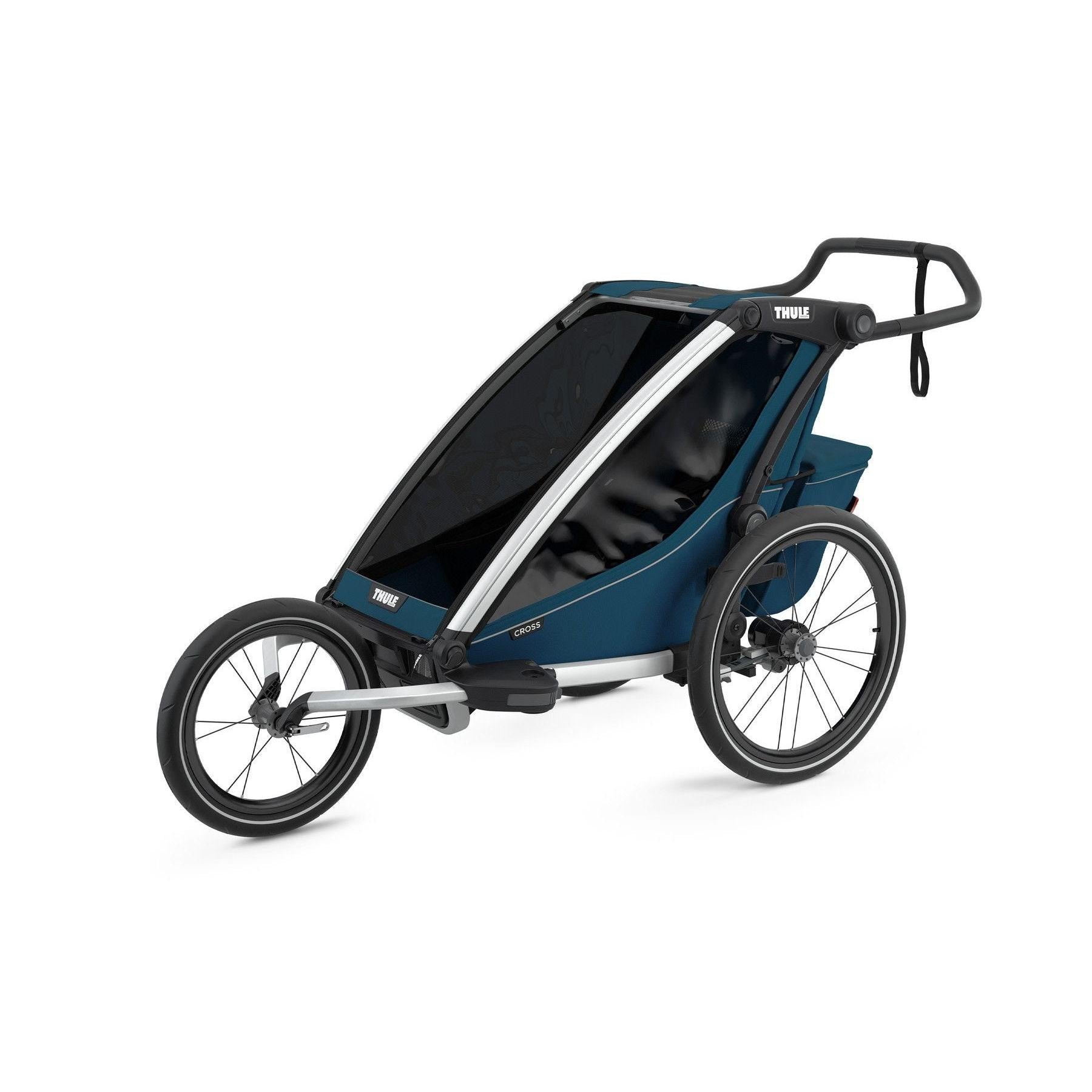 Thule Chariot Cross 1-Seat Child Trailer Aluminum/Majolica Blue