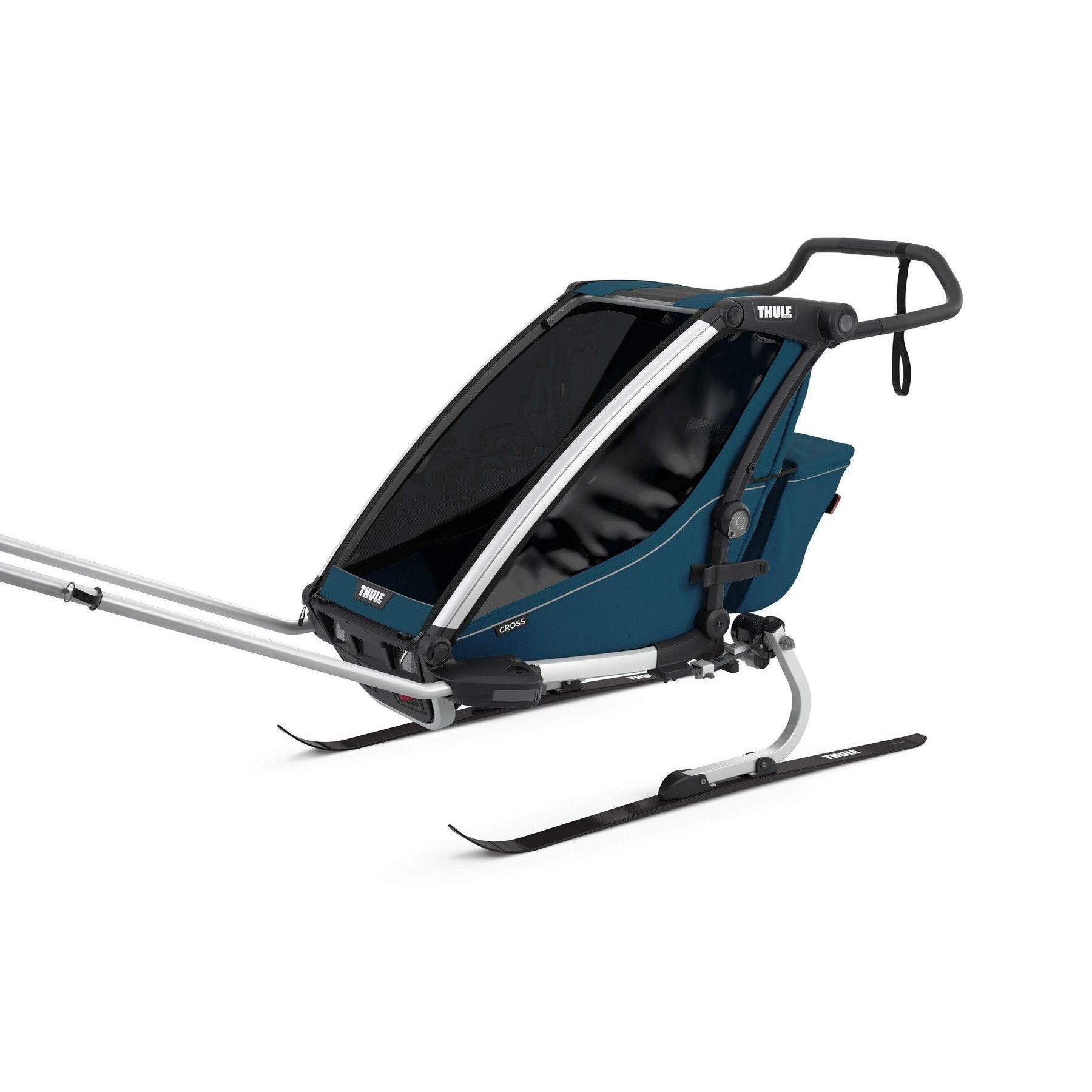 Thule Chariot Cross 1-Seat Child Trailer Aluminum/Majolica Blue