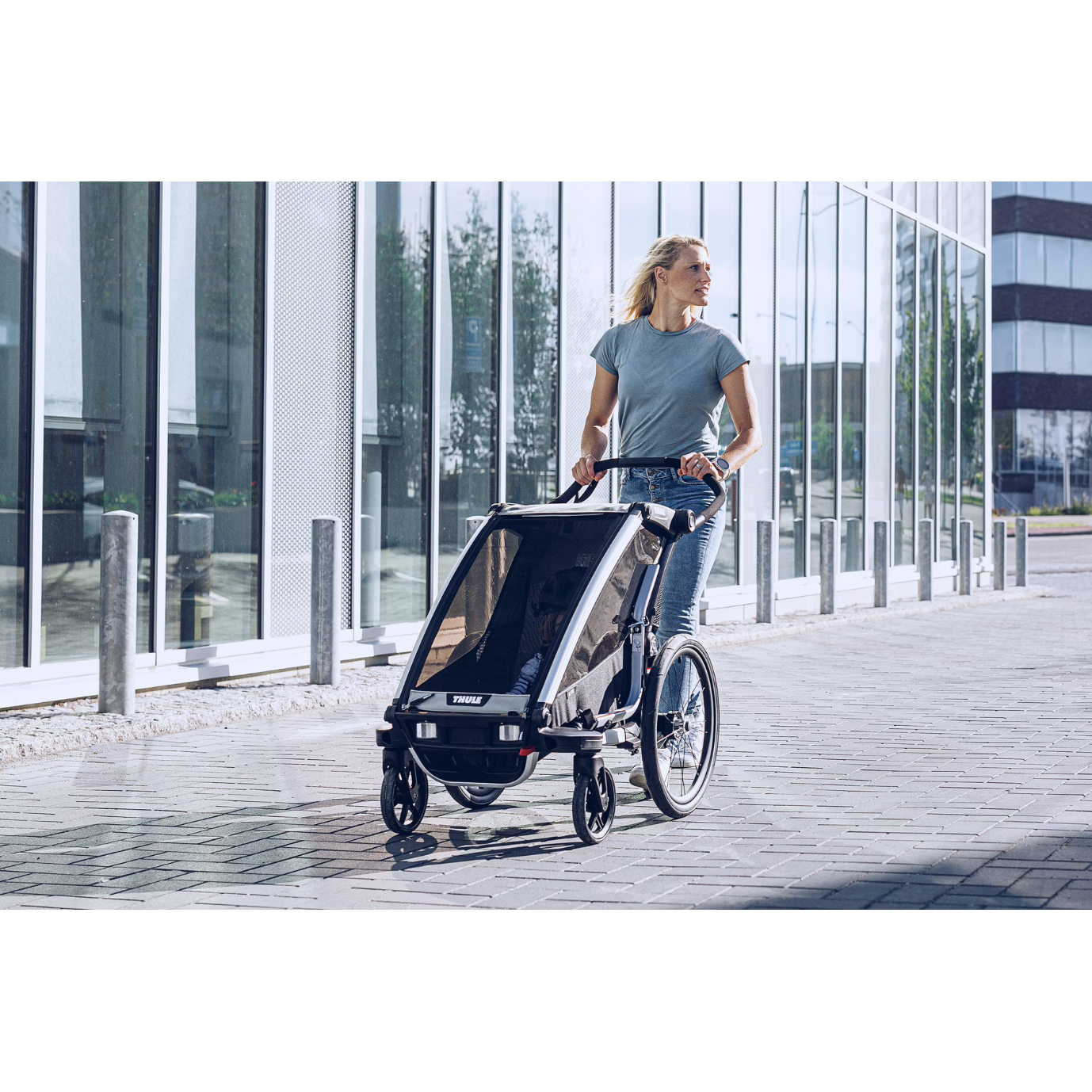 Thule Chariot 2 Lite 2 Child Trailer Agave Green
