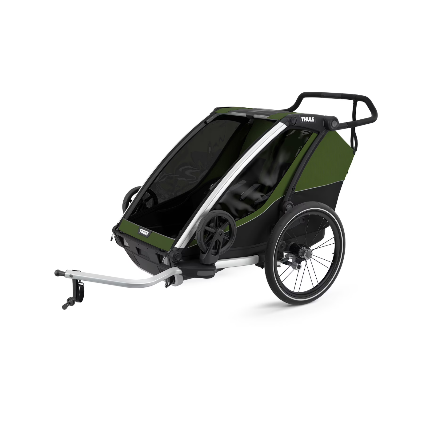 Thule Chariot 2 Cab 2 Child Trailer Cypress Green