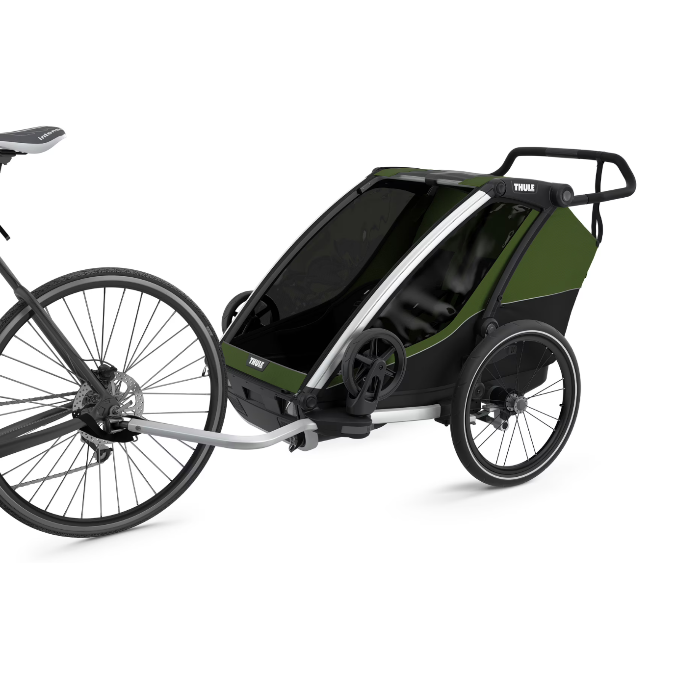 Thule Chariot 2 Cab 2 Child Trailer Cypress Green