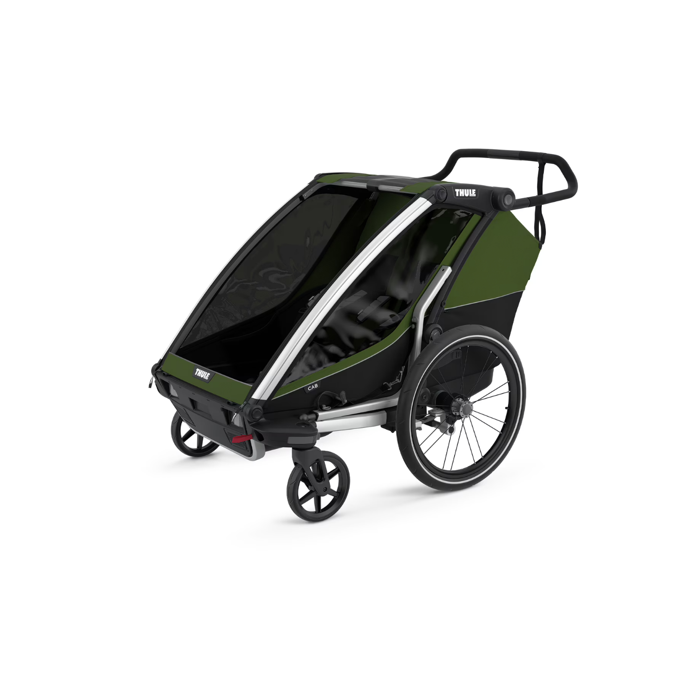 Thule Chariot 2 Cab 2 Child Trailer Cypress Green