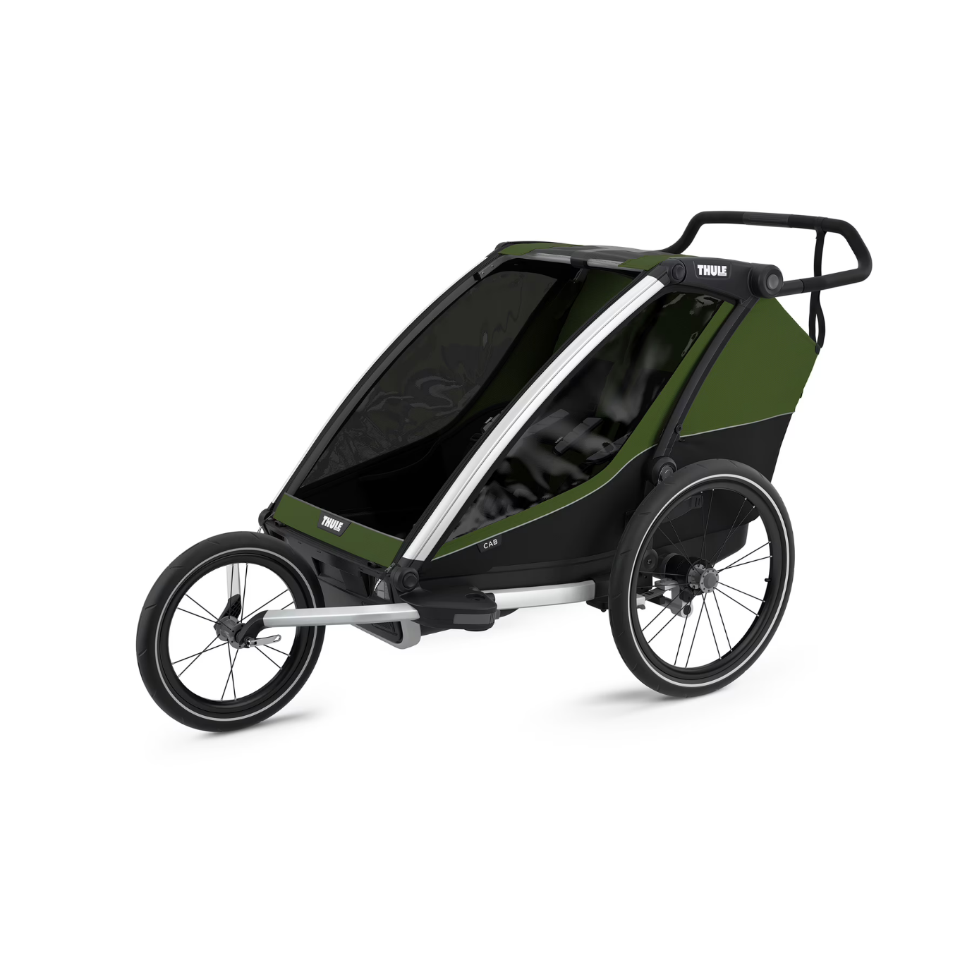 Thule Chariot 2 Cab 2 Child Trailer Cypress Green
