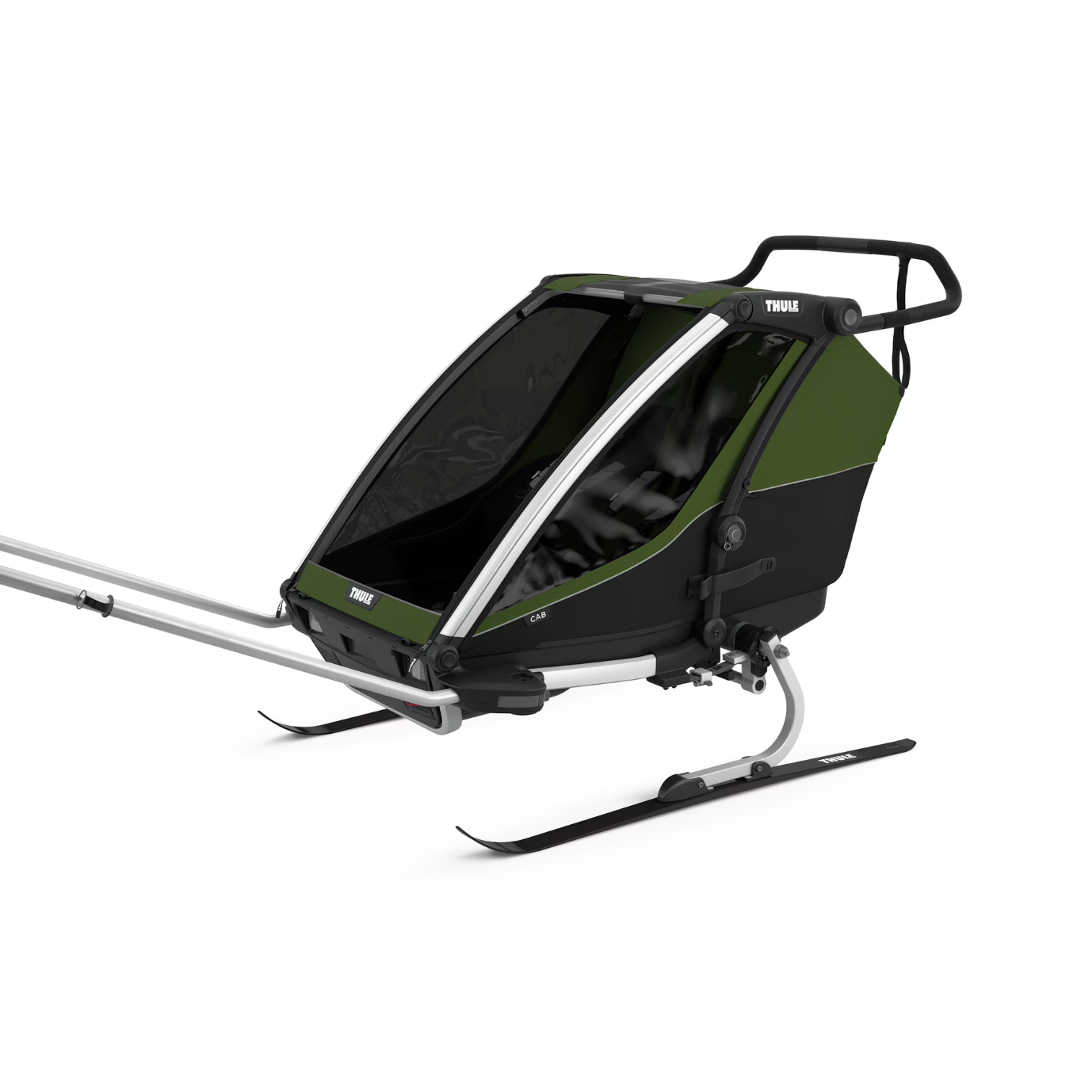 Thule Chariot 2 Cab 2 Child Trailer Cypress Green