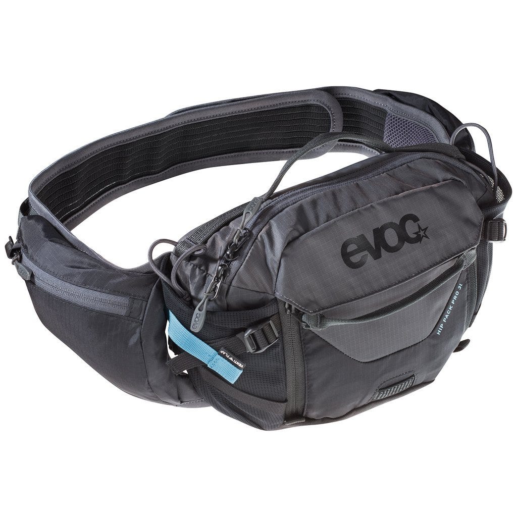 Evoc Hip Pack Pro Hydration Pack 3L and 1.5L Bladder Carbon Grey