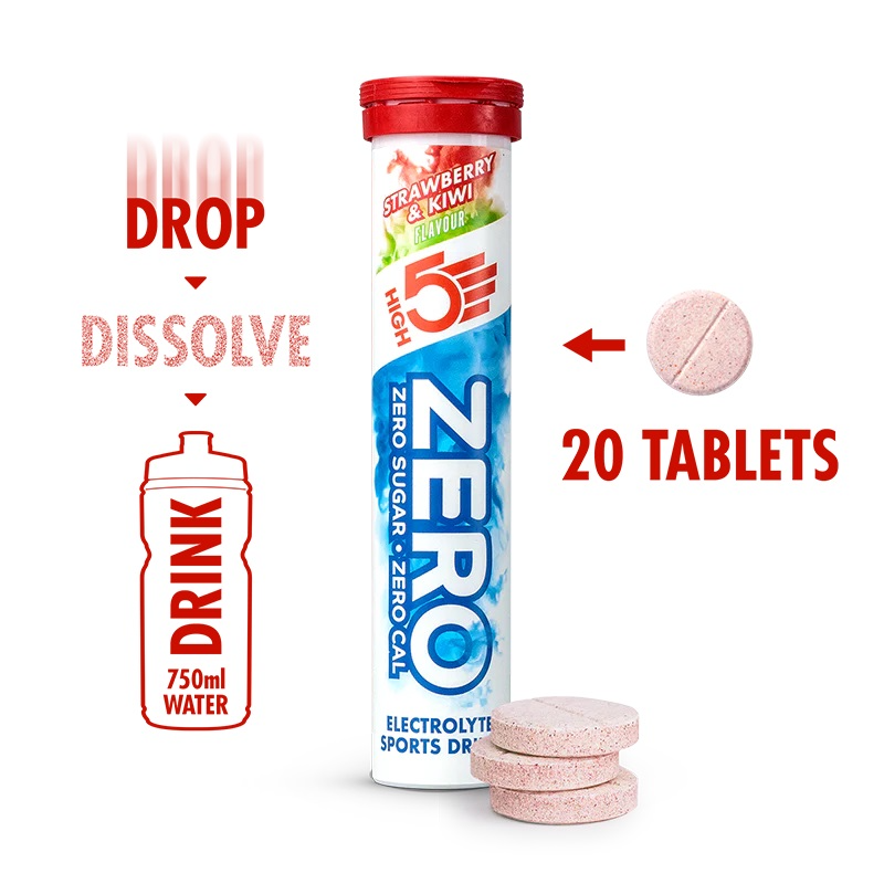 HIGH5 ZERO Tablets Strawberry & Kiwi Box of 8