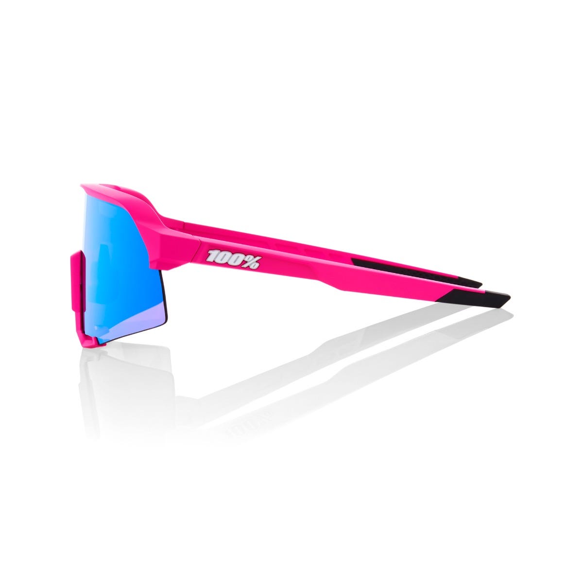 100% Performance S3 Sunglasses Pink HiPER Blue ML Mirror Lens