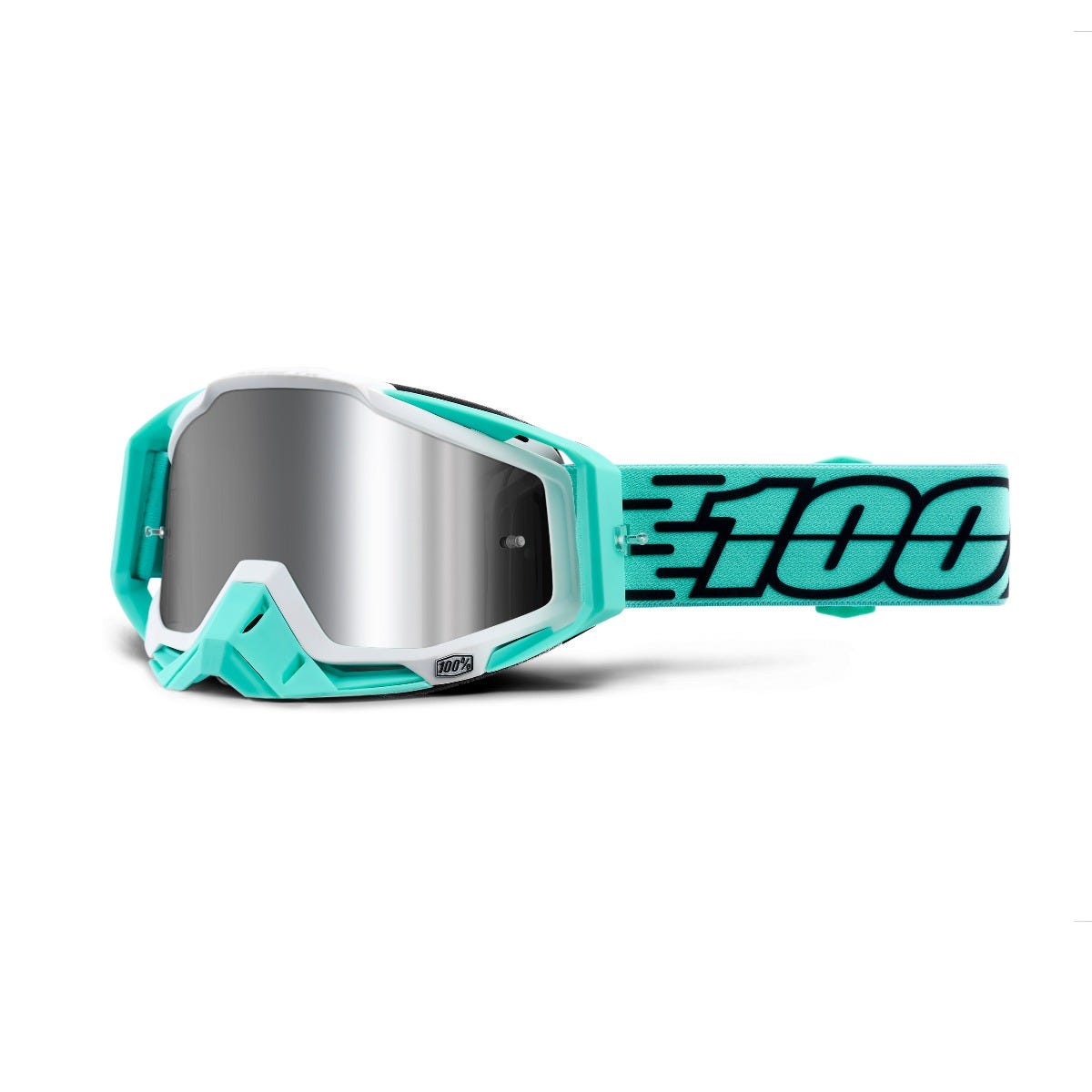100% Racecraft + Goggles Fasto - Inj Silv Flash Mirror Lens