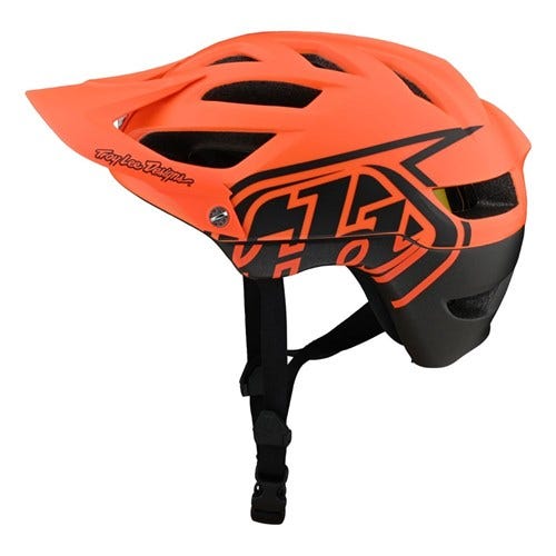 Troy Lee Designs A1 AS Drone Mountain Bike Helmet Fire Red