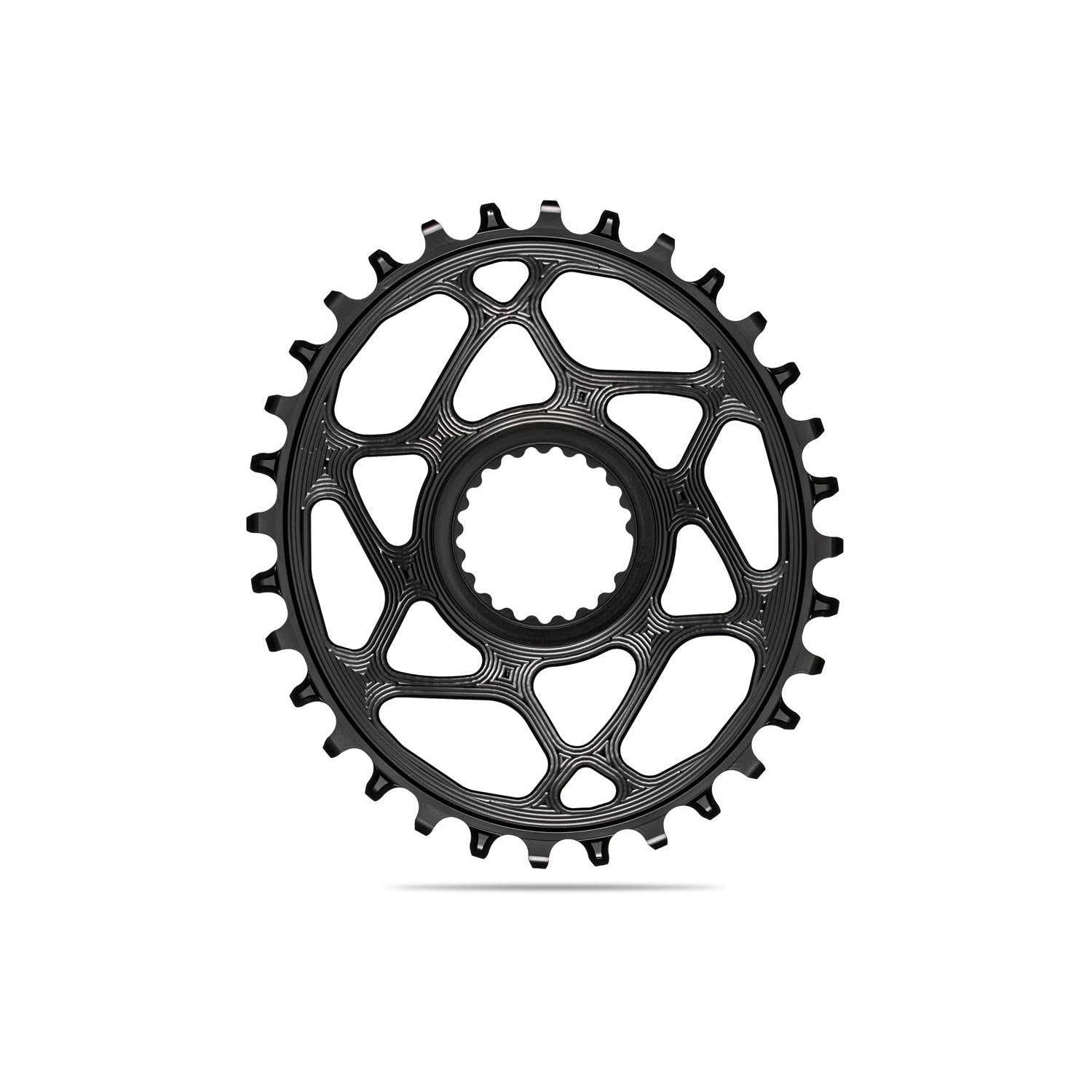 absoluteBLACK Oval Premium Chainring Shimano XTR M9100 Direct Mount 1x Narrow Wide Black