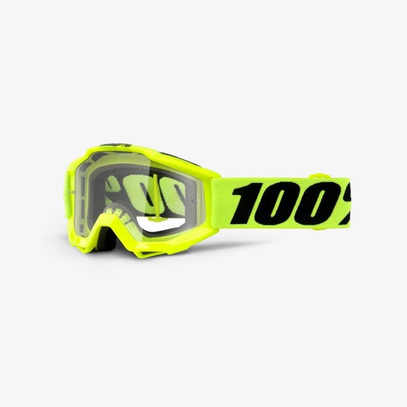 100% Accuri Goggles Fluo Yellow - Clear Lens