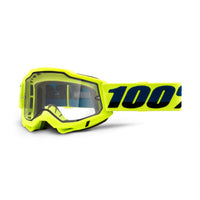 100% Accuri 2 Goggles Enduro Yellow/Clear Vented Dual Lens
