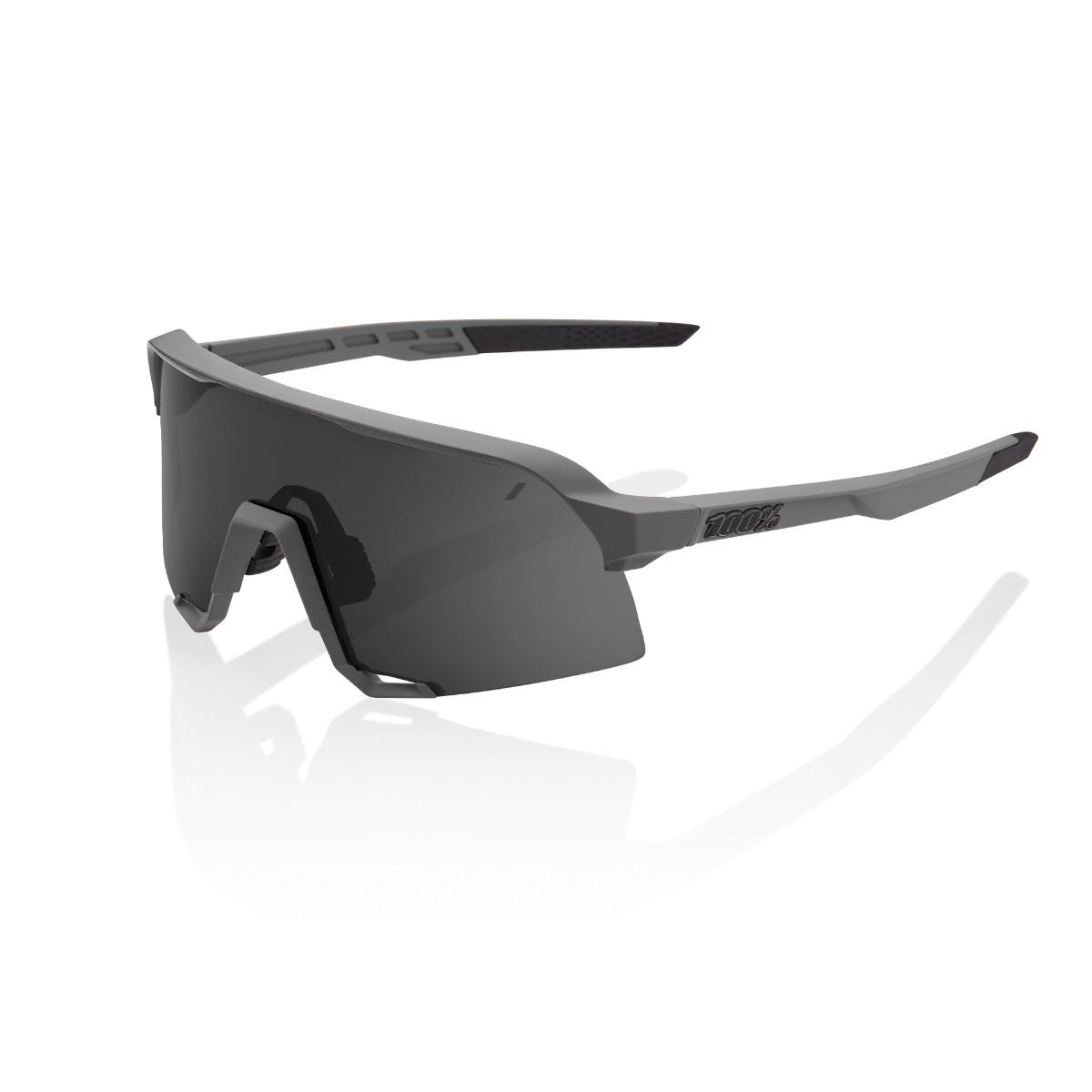 100% S3 Sunglasses Matte Cool Grey with Smoke Lens