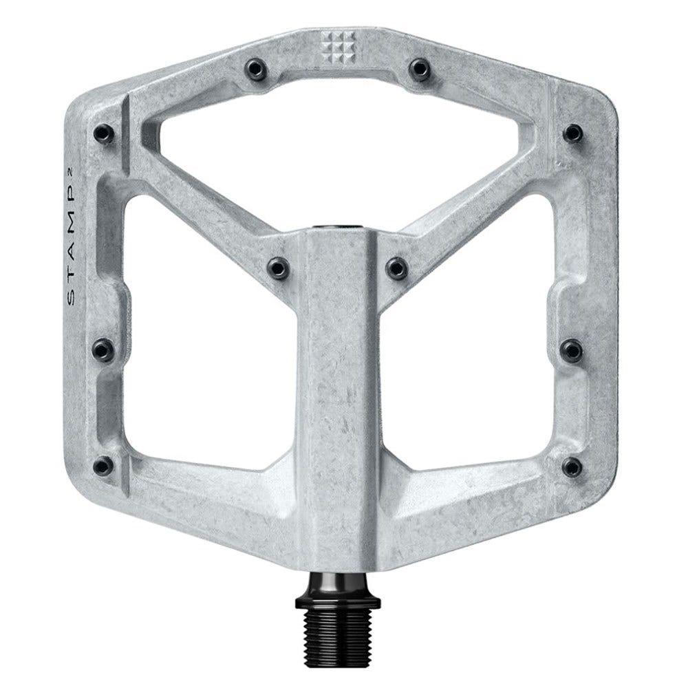 Crankbrothers Stamp 2 Large MTB Flat Pedal Raw Silver