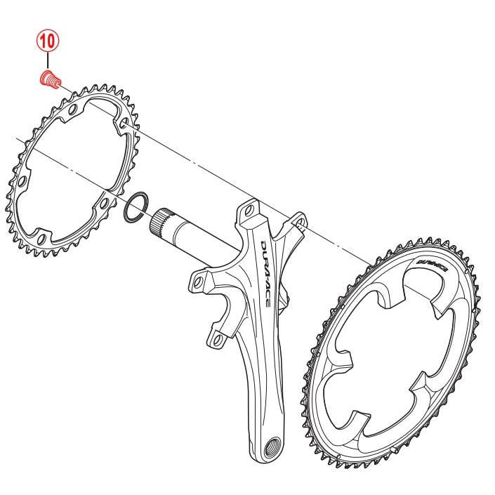 Shimano Dura Ace FC-7900 Chainring Bolts (5 pieces)