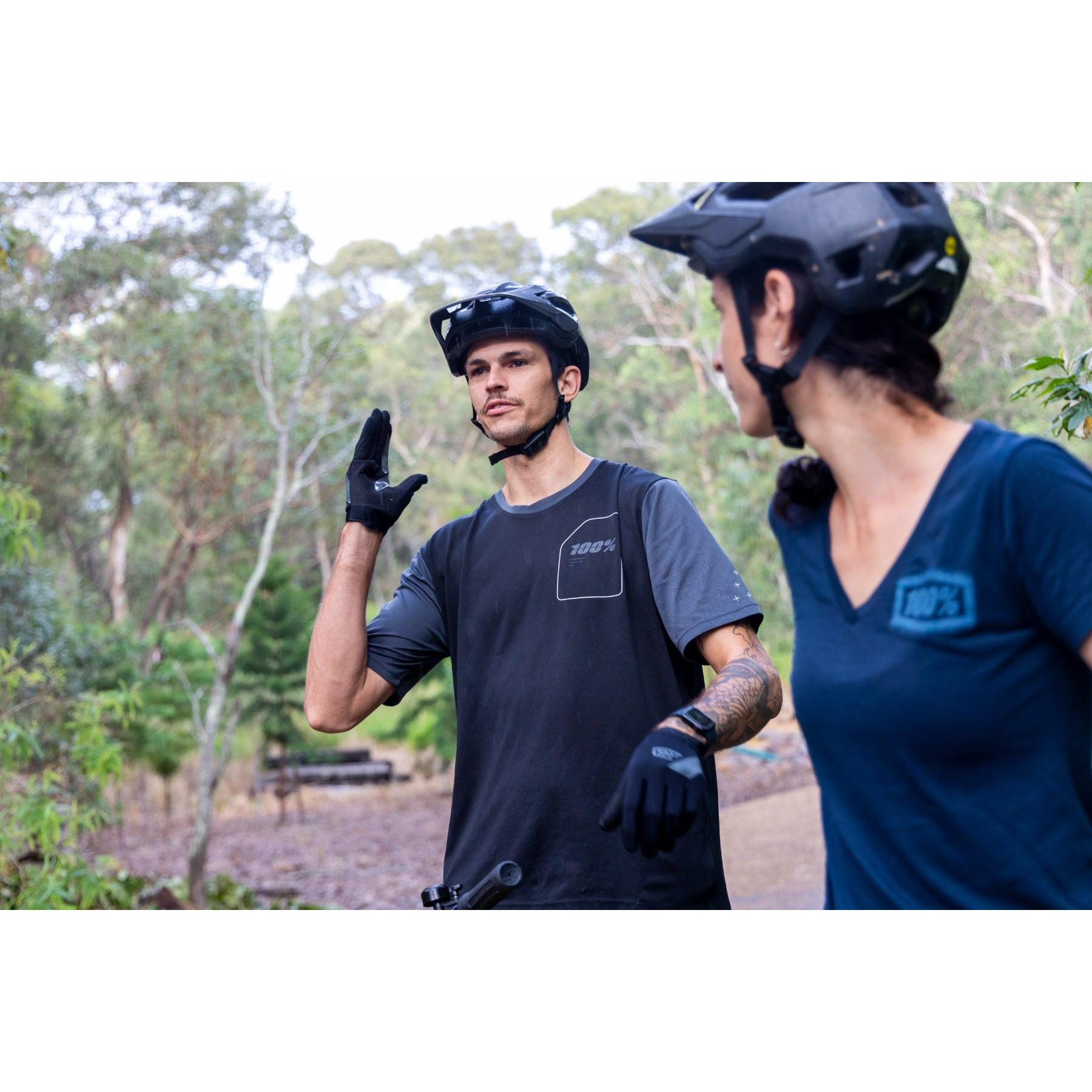 thumbnail image 2 of 100% Ridecamp MX Gloves - Black - Motocross, MTB, ATV, Off-Road (Unisex, Short Cuff) 2 of 6