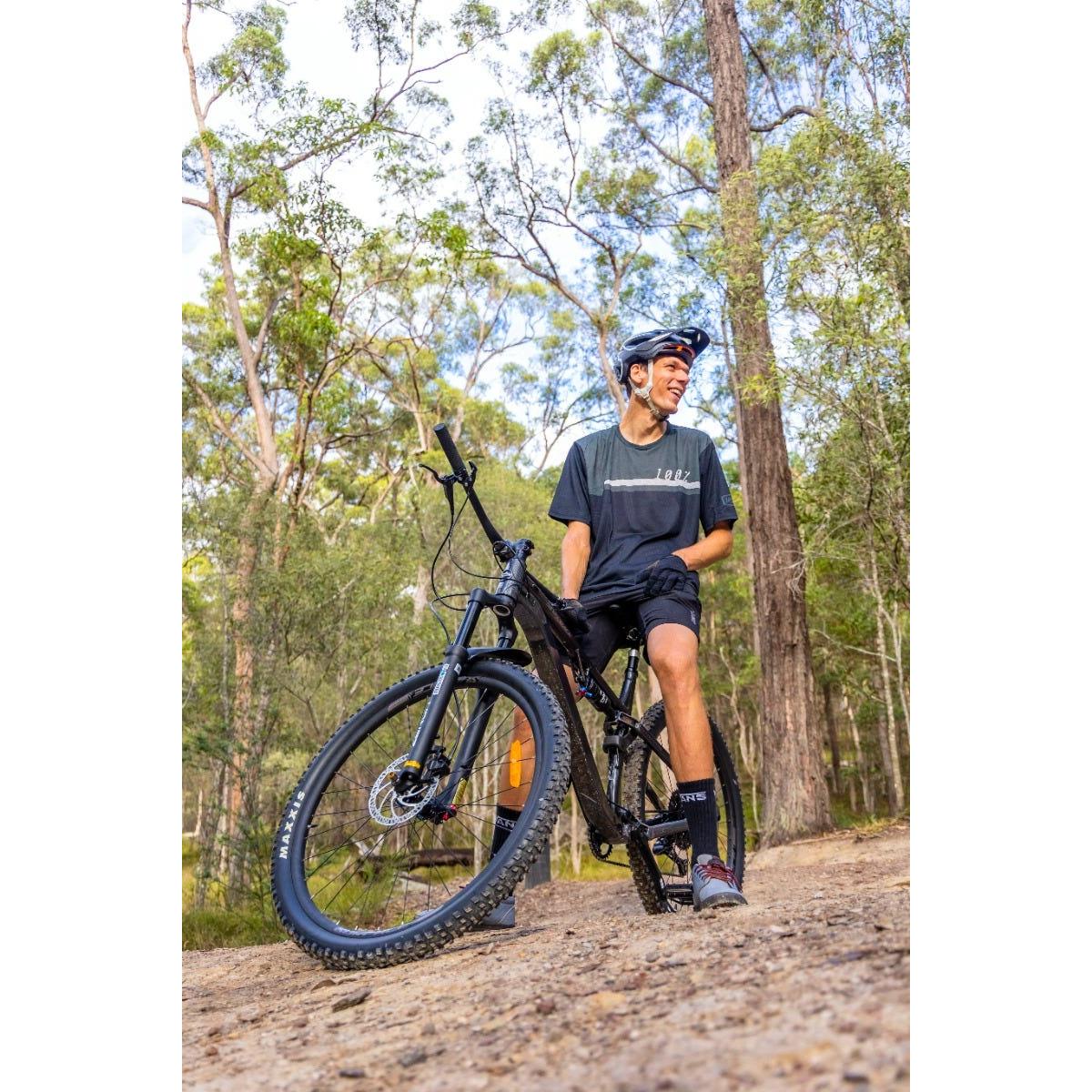 100% Airmatic Short Sleeve Jersey Black/Charcoal