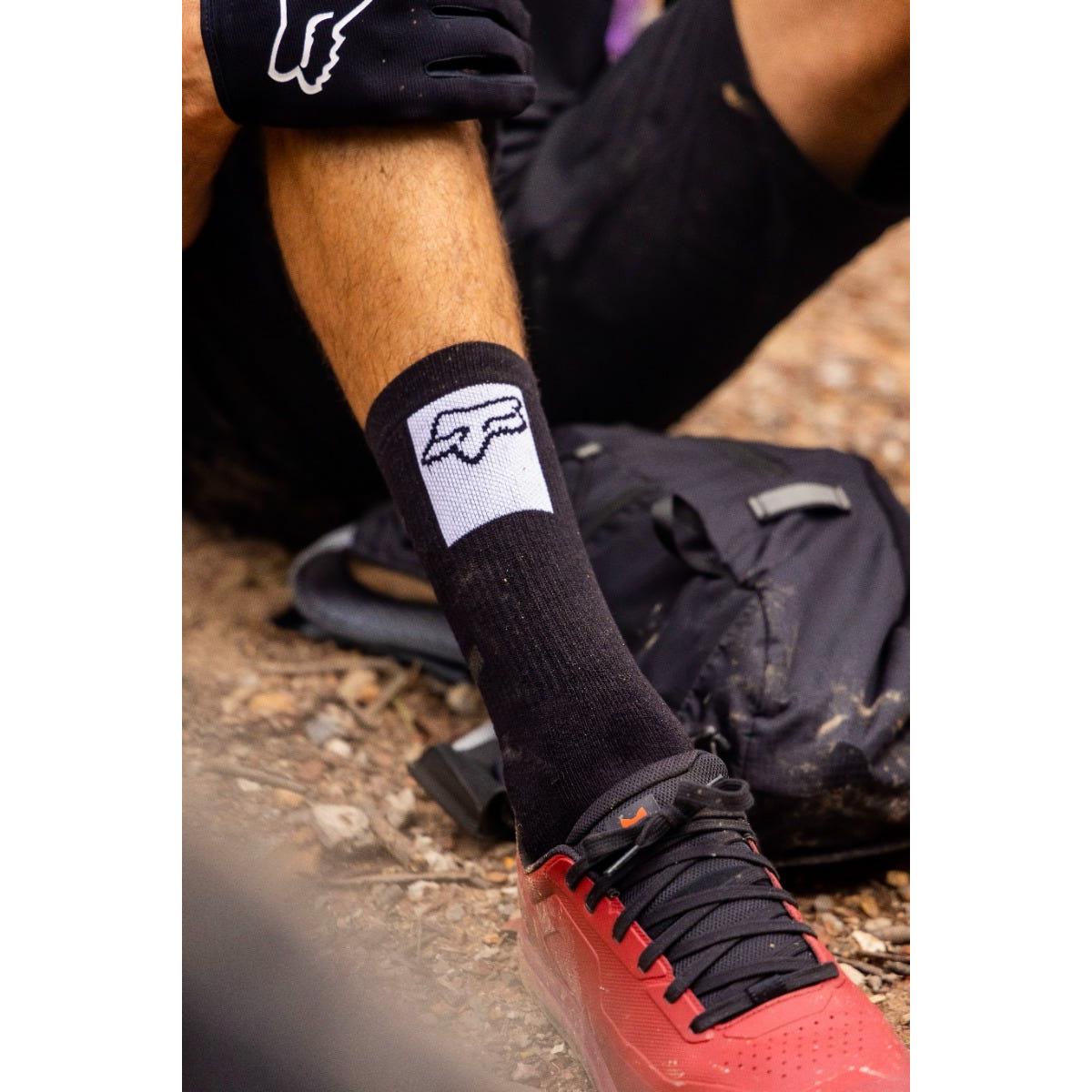 FOX Defend 8'' Crew Socks Black