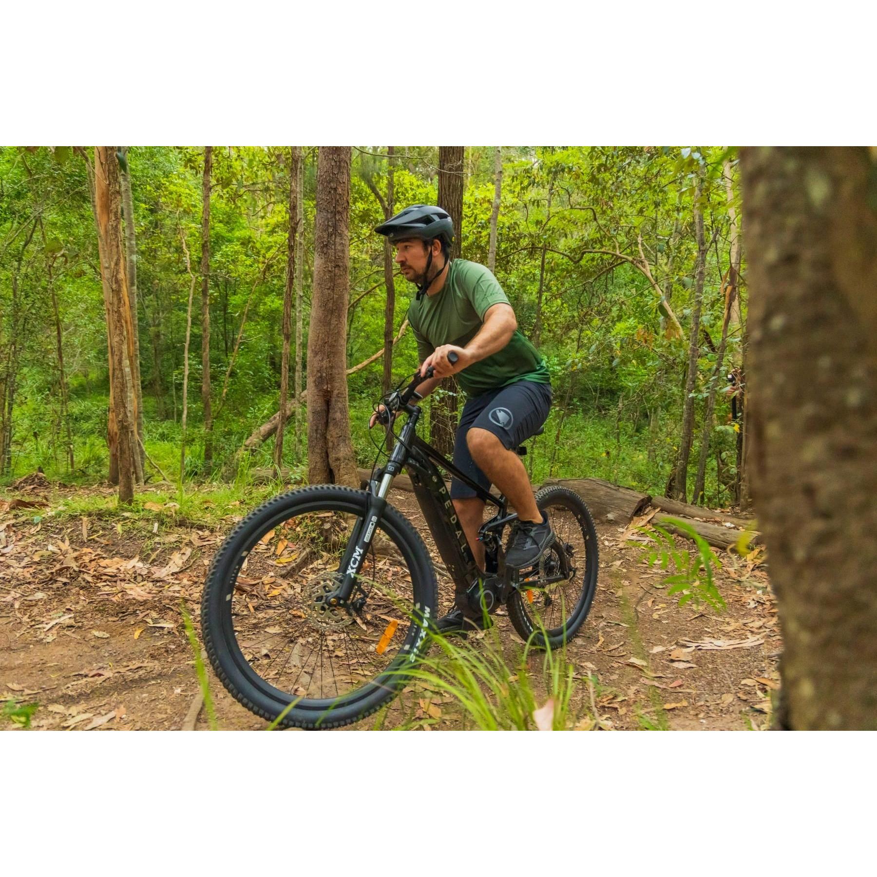 pedal titan Pedal Titan Electric Dual Suspension Mountain Bike Black/Silver MD