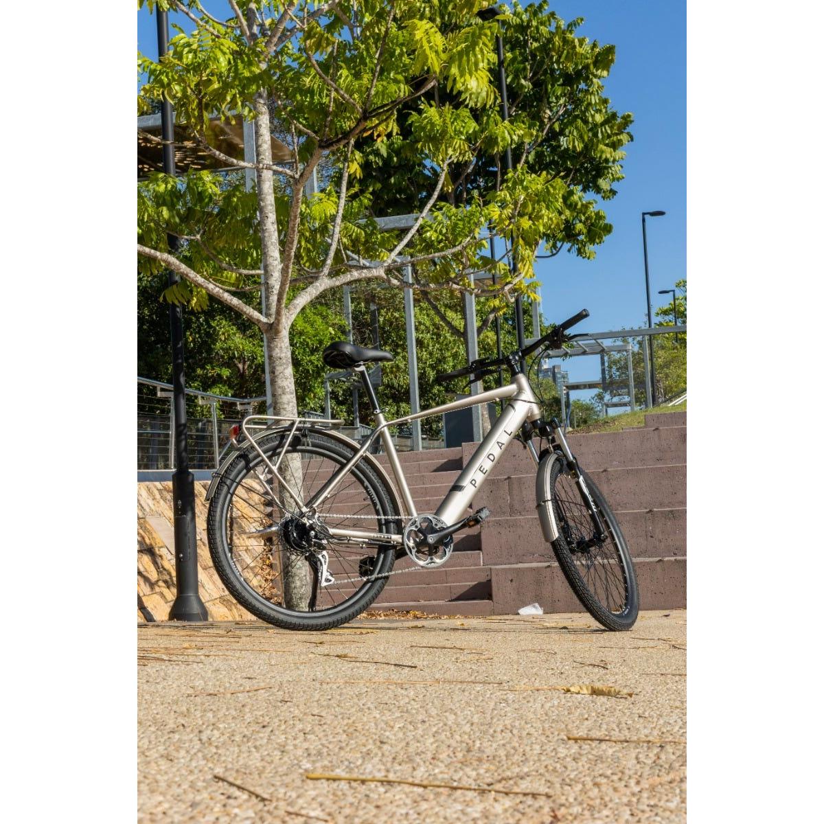 Pedal Galaxy Electric Hybrid Bike Silver