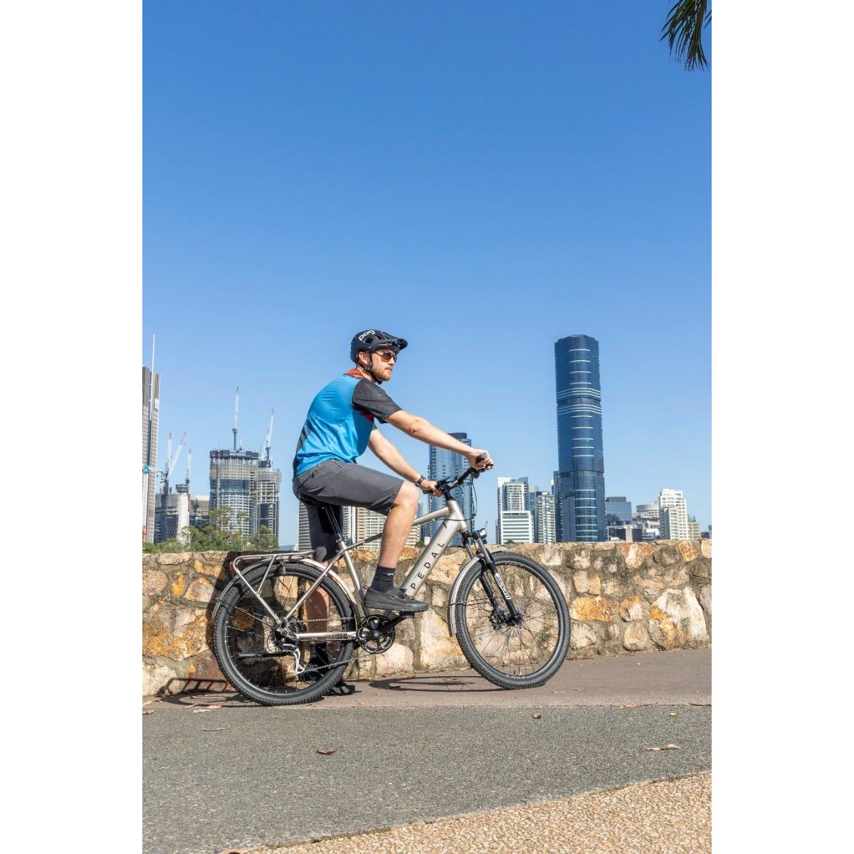 Pedal Galaxy Electric Hybrid Bike Silver