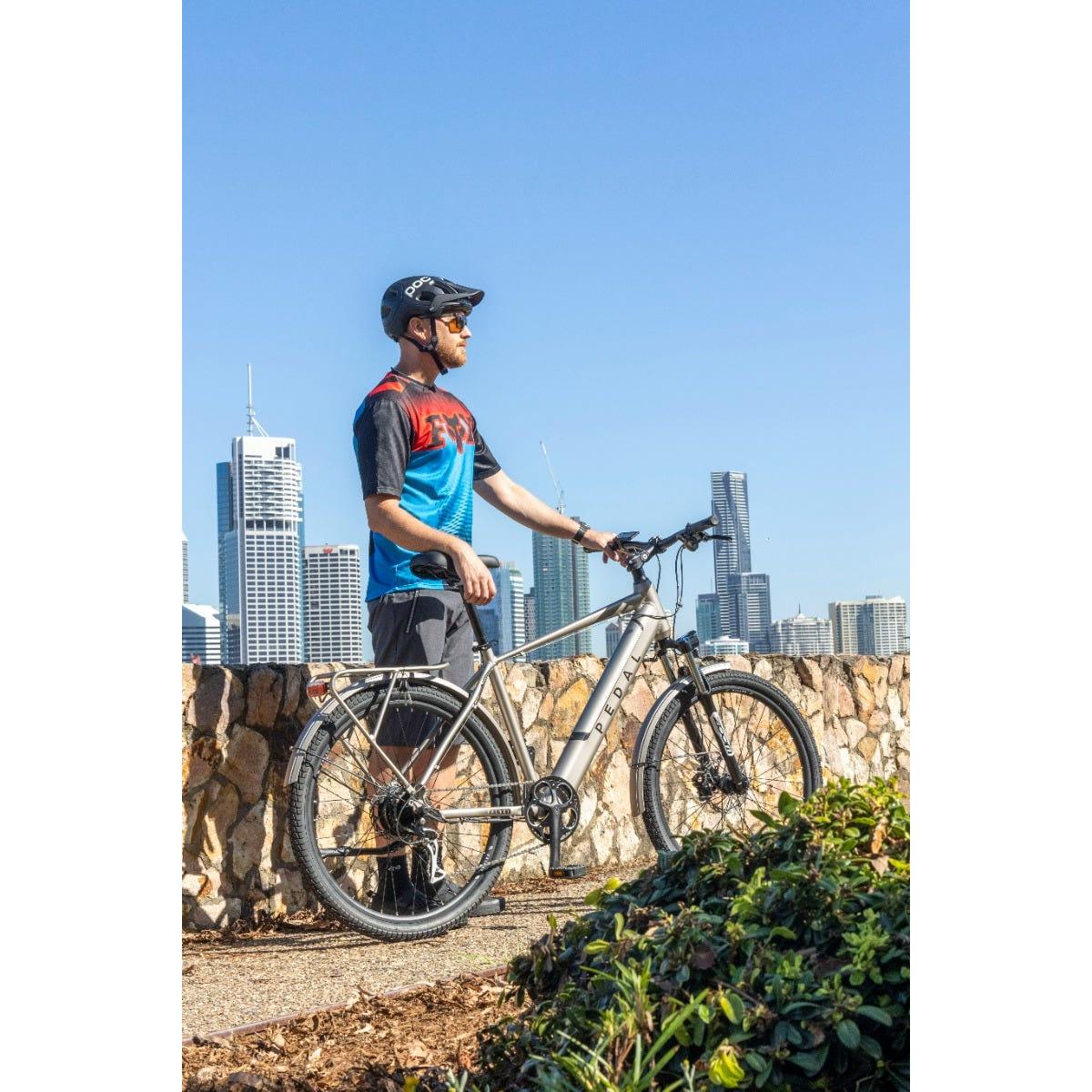 Pedal Galaxy Electric Hybrid Bike Silver