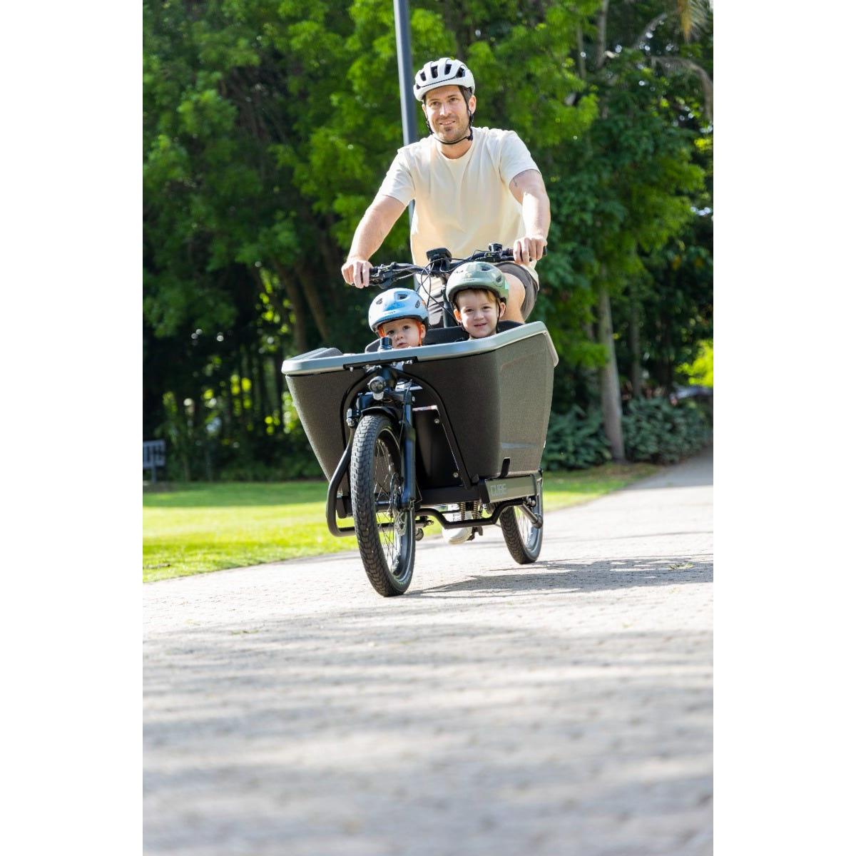 Cube Cargo Sport Dual Hybrid 1000 Electric Cargo Bike Flash Grey/Black