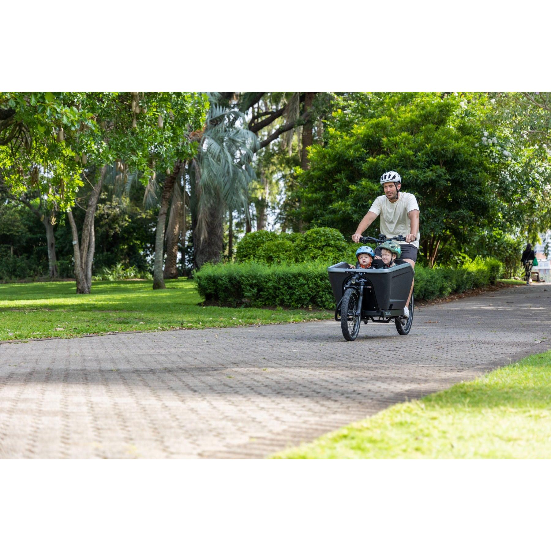 Cube Cargo Sport Dual Hybrid 1000 Electric Cargo Bike Flash Grey/Black