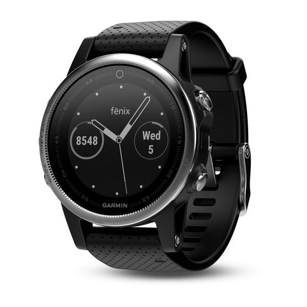 Garmin Fenix 5S GPS Sports Watch Silver/Black Band