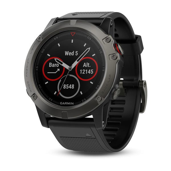 Garmin Fenix 5X Sapphire Watch (Gray/Black Band)