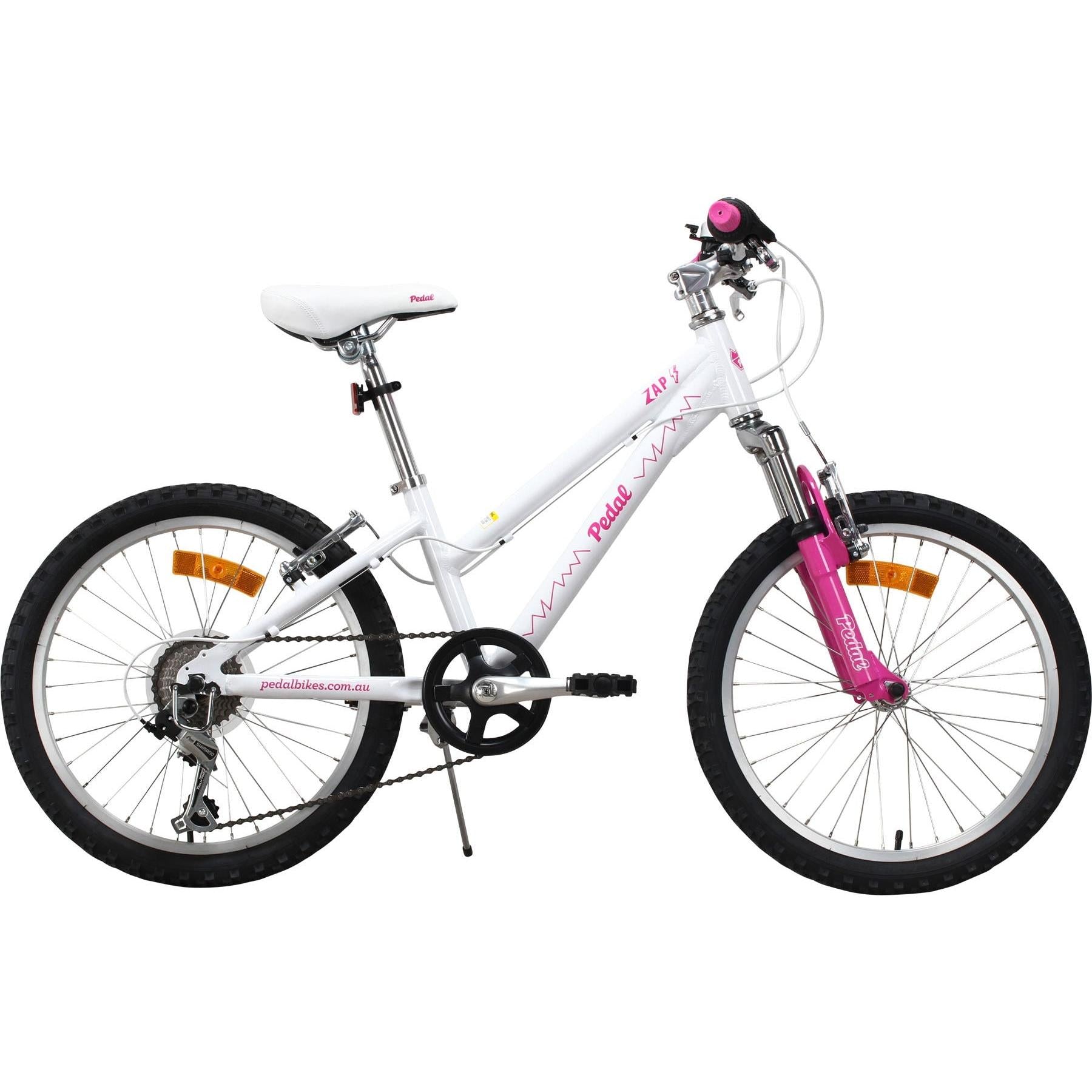 Pedal Zap 20" Kids Bike White/Pink