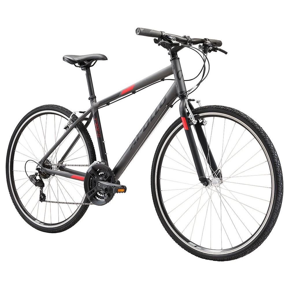 Apollo Trace 10 Flat Bar Road Bike Charcoal/Black/Red