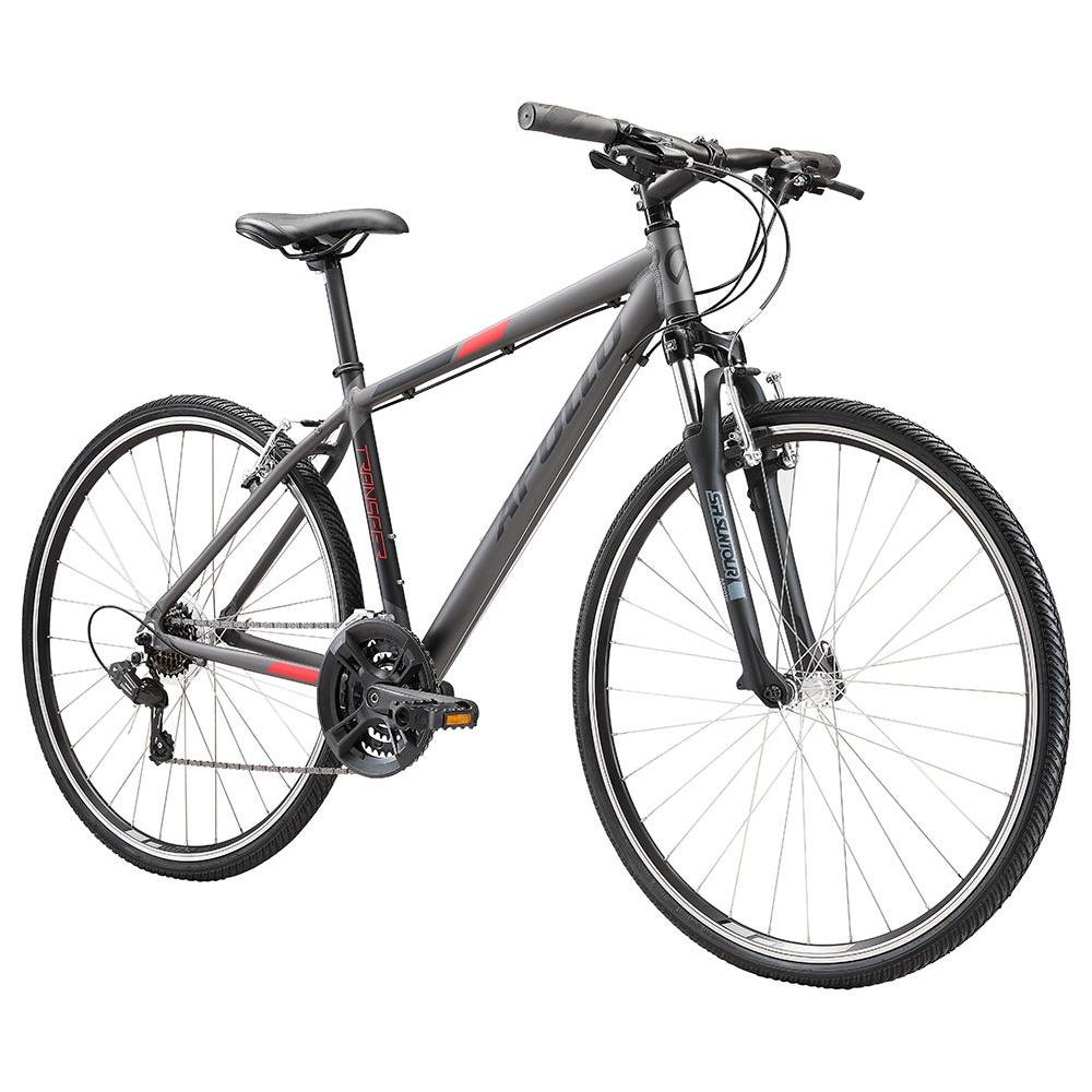Apollo Transfer 10 Hybrid Bike Charcoal/Black/Red